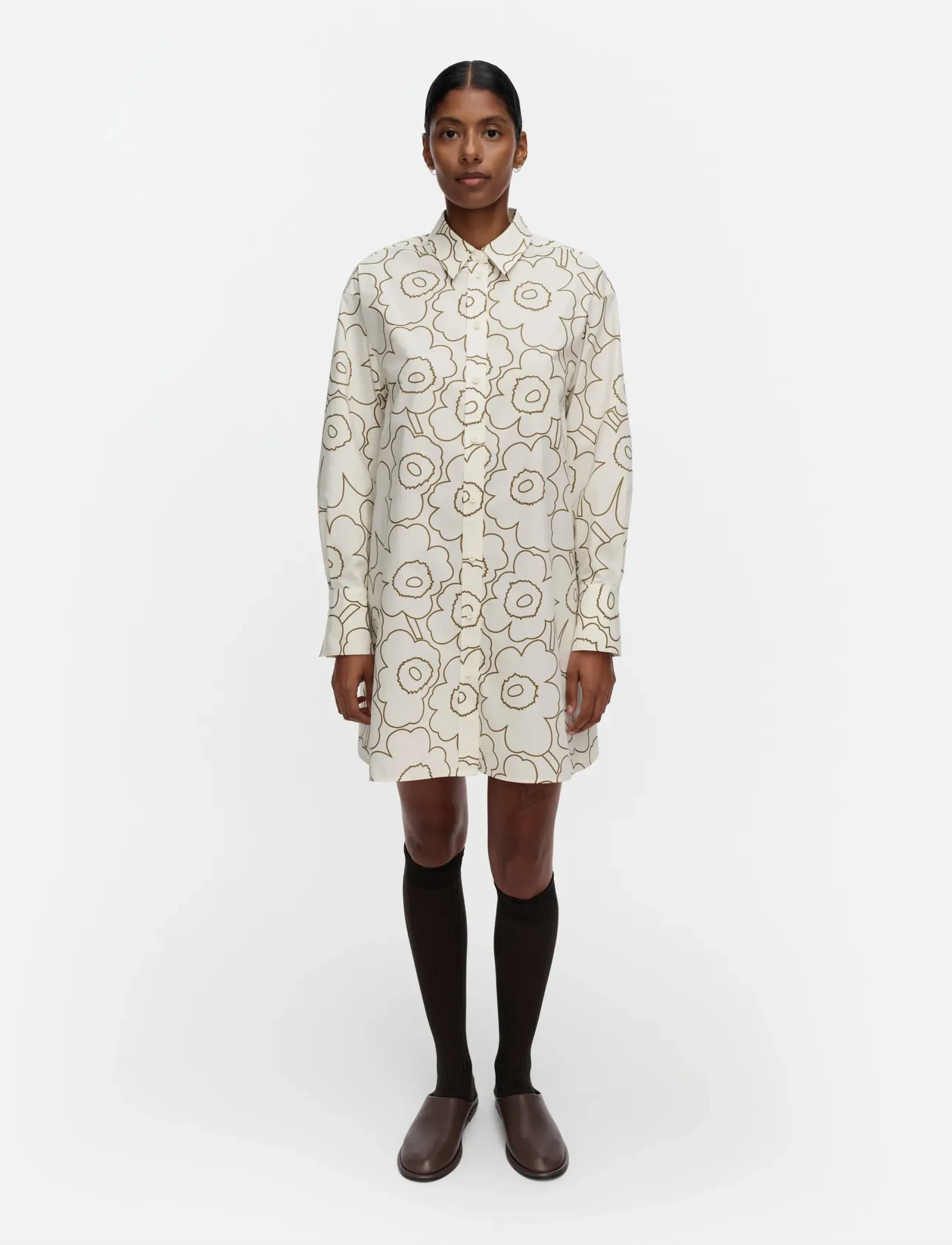 Marimekko Kuvitelma Piirto Unikko, 36, Cream, Kjoler > Kort Kjole, Dame