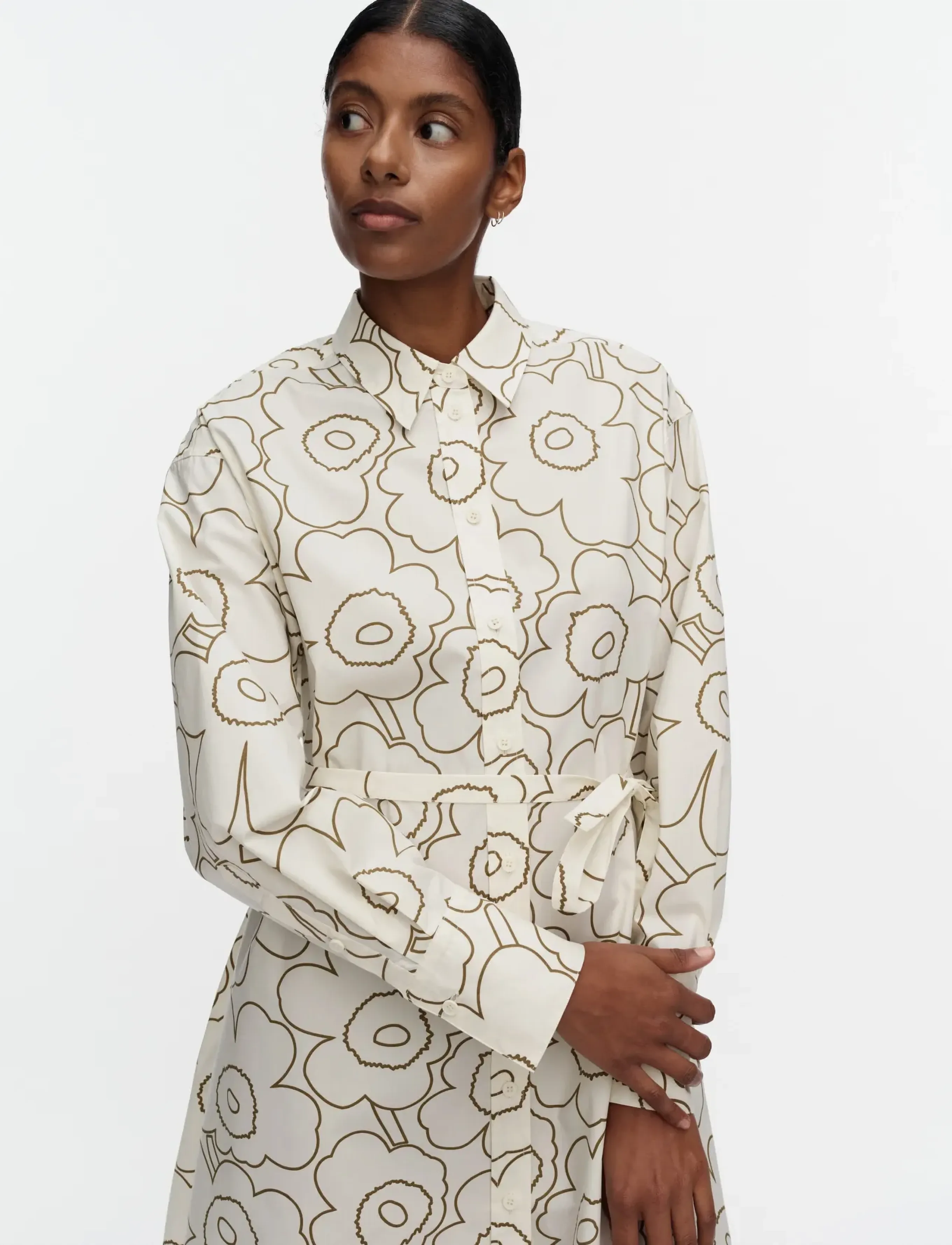 Marimekko - KUVITELMA PIIRTO UNIKKO - off white, olive green - 3