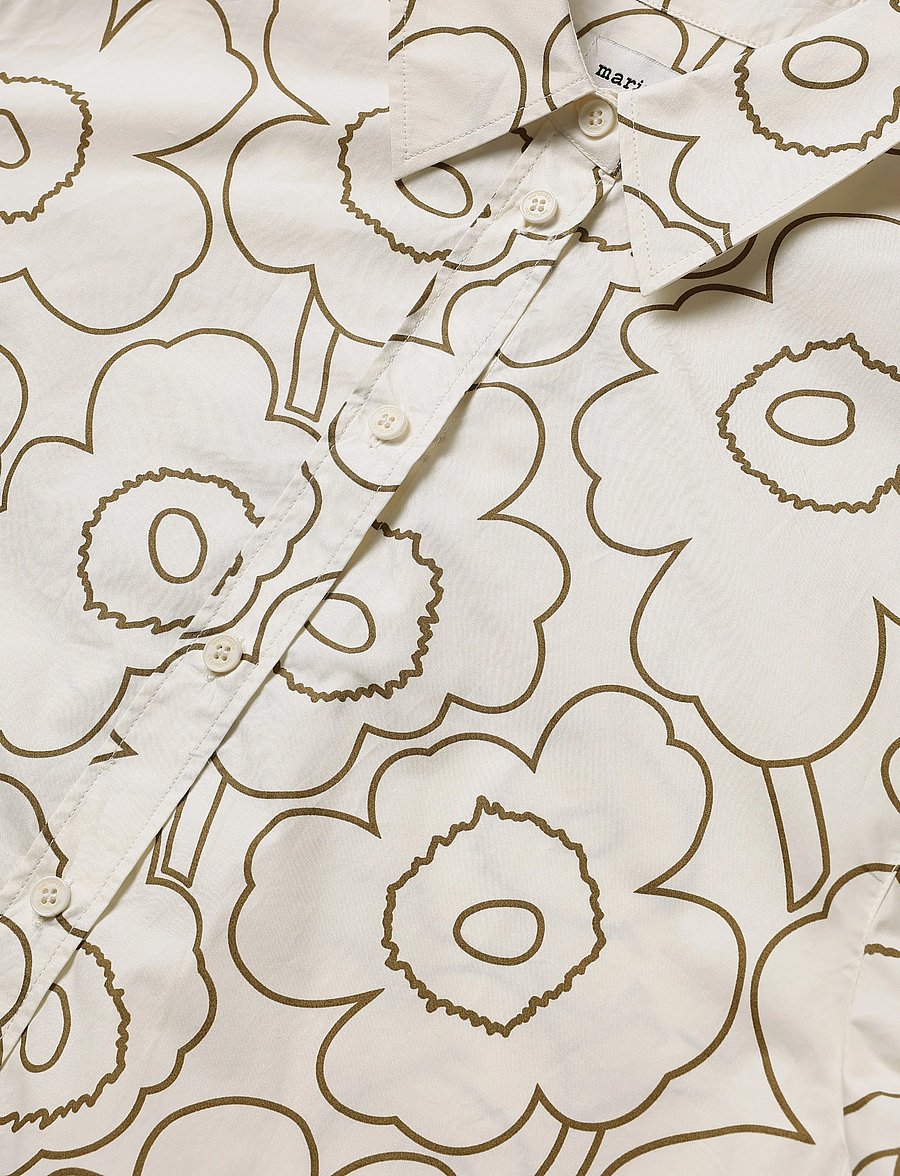 Marimekko - KUVITELMA PIIRTO UNIKKO - off white, olive green - 5