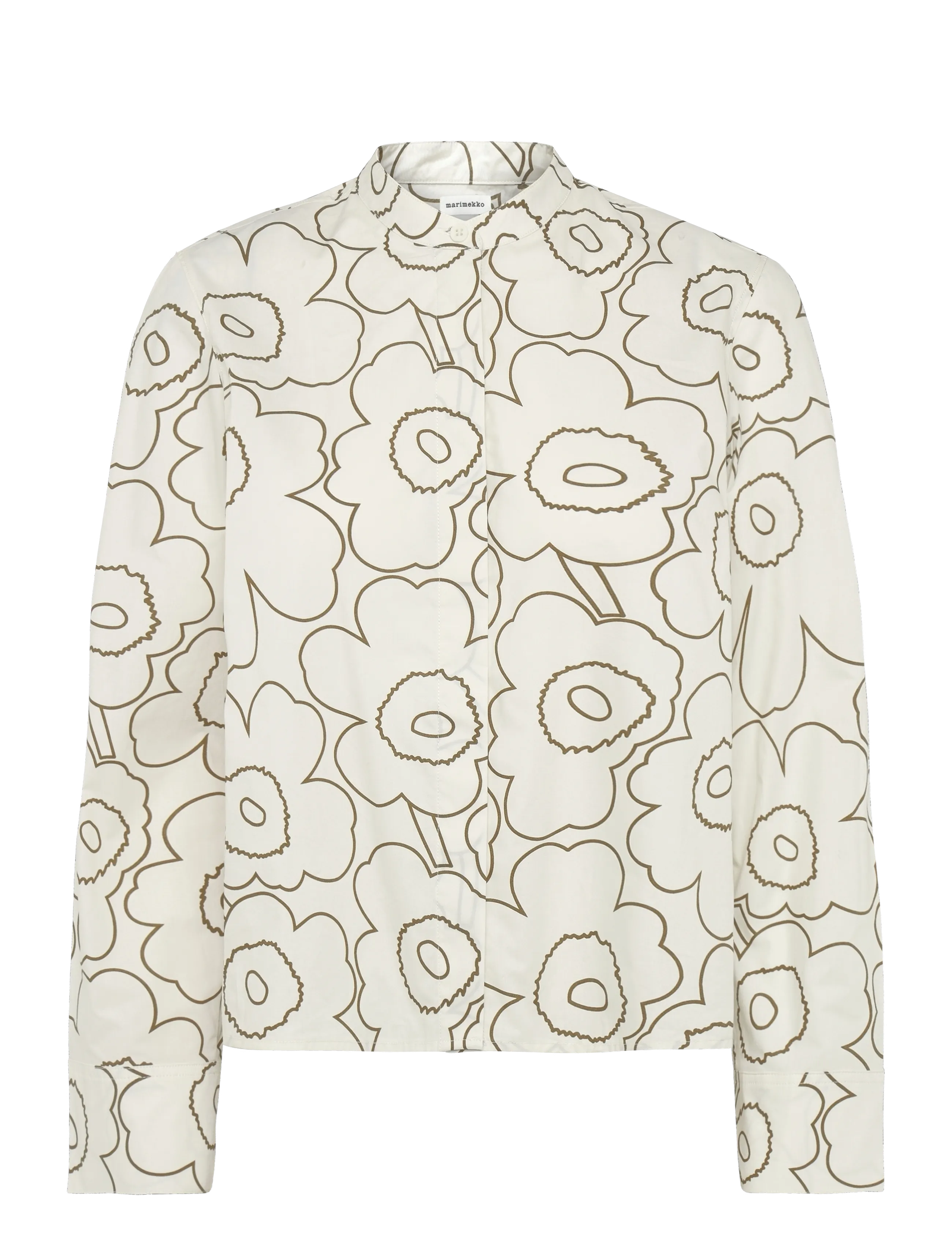 Marimekko LOHKO PIIRTO UNIKKO - Puserot & kauluspaidat - OFF WHITE, OLIVE GREEN / white