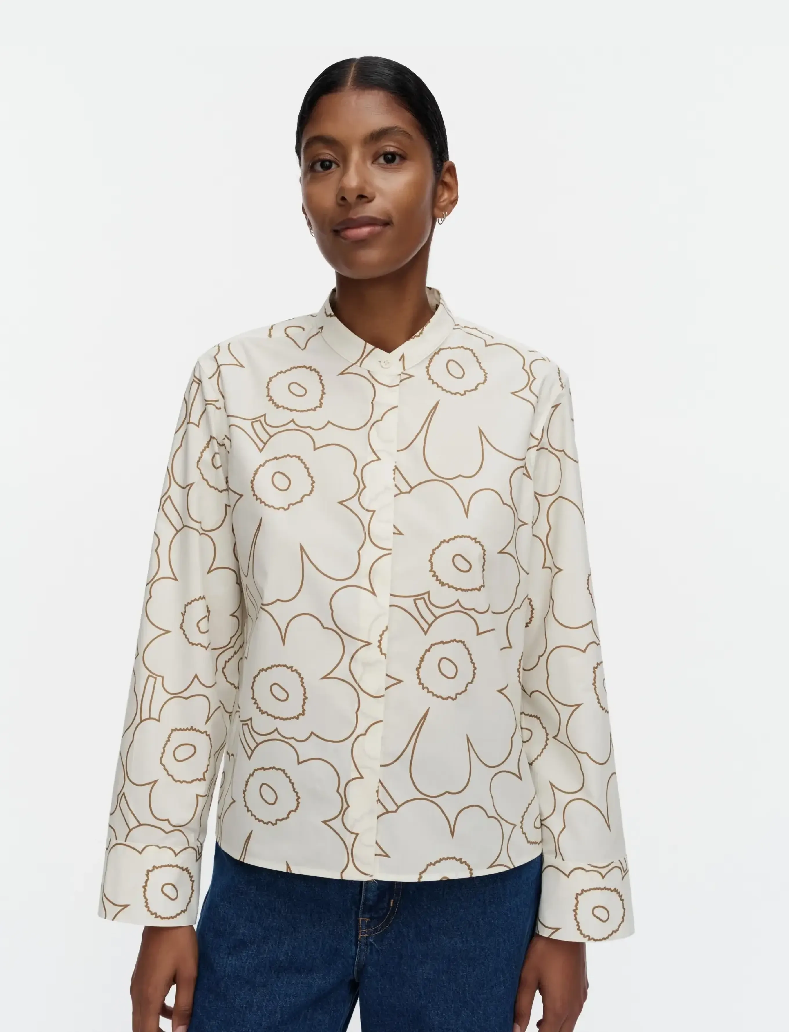 Marimekko - LOHKO PIIRTO UNIKKO - off white, olive green - 3