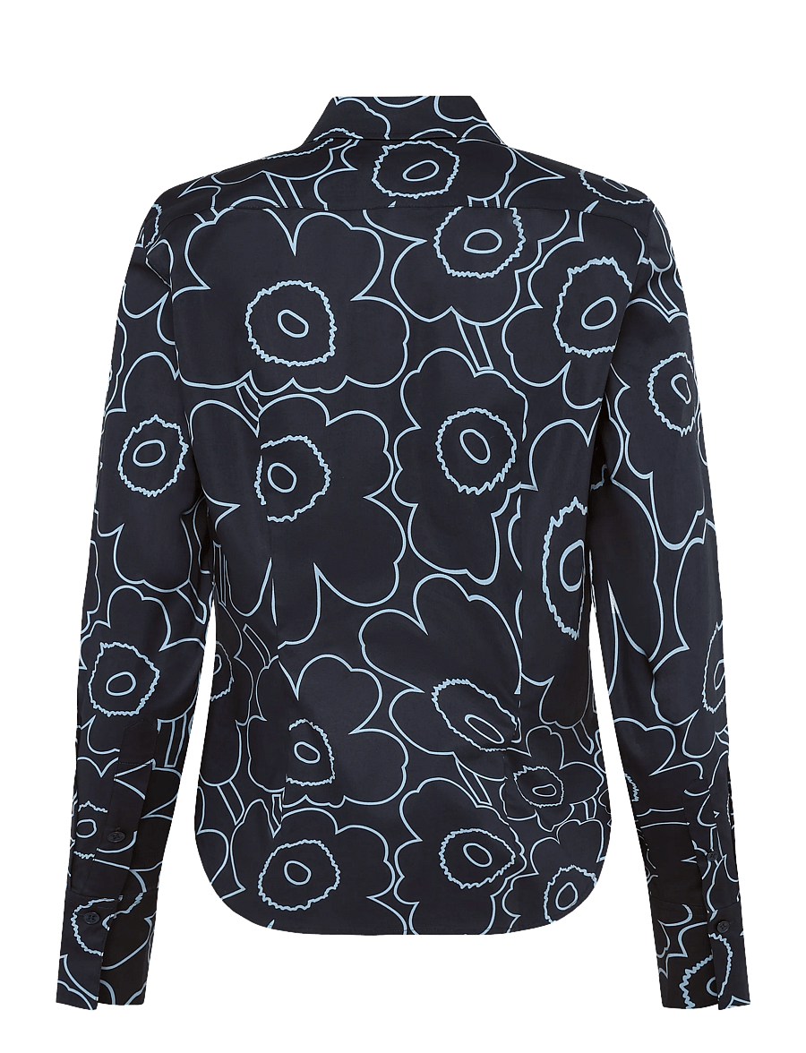 Marimekko - INNOTA PIIRTO UNIKKO - pitkähihaiset kauluspaidat - dark blue, light blue - 2