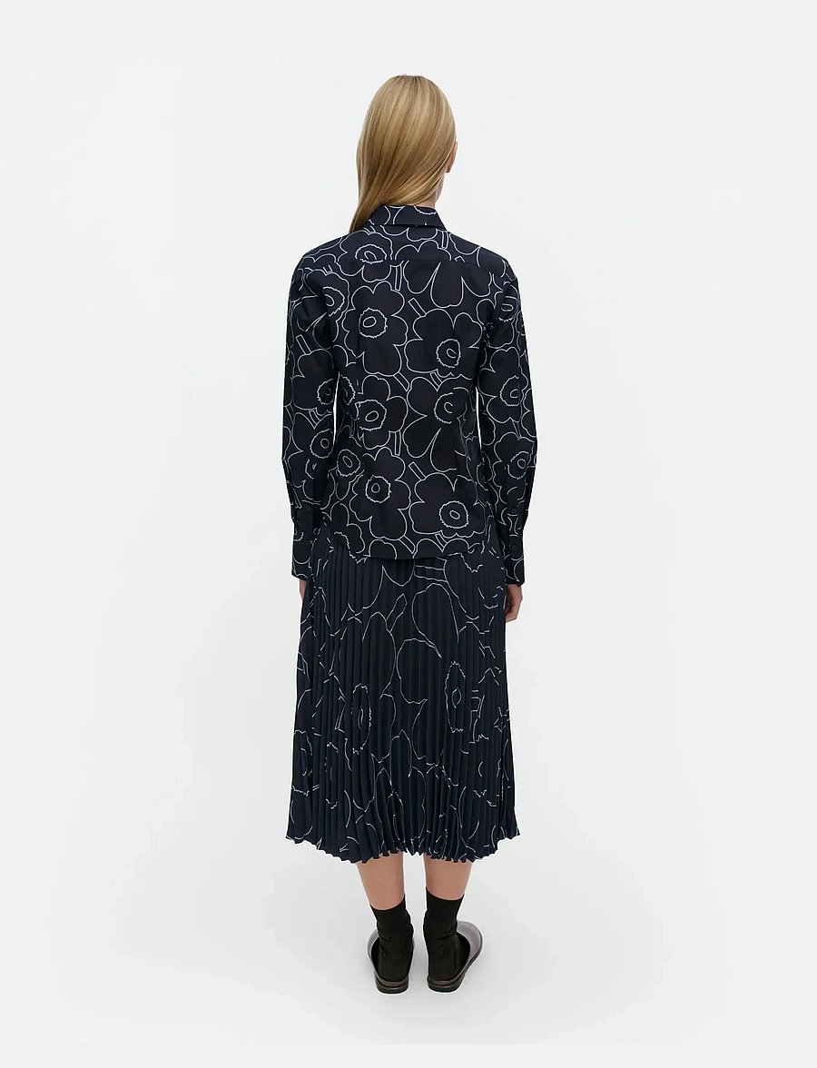 Marimekko - INNOTA PIIRTO UNIKKO - pitkähihaiset kauluspaidat - dark blue, light blue - 4