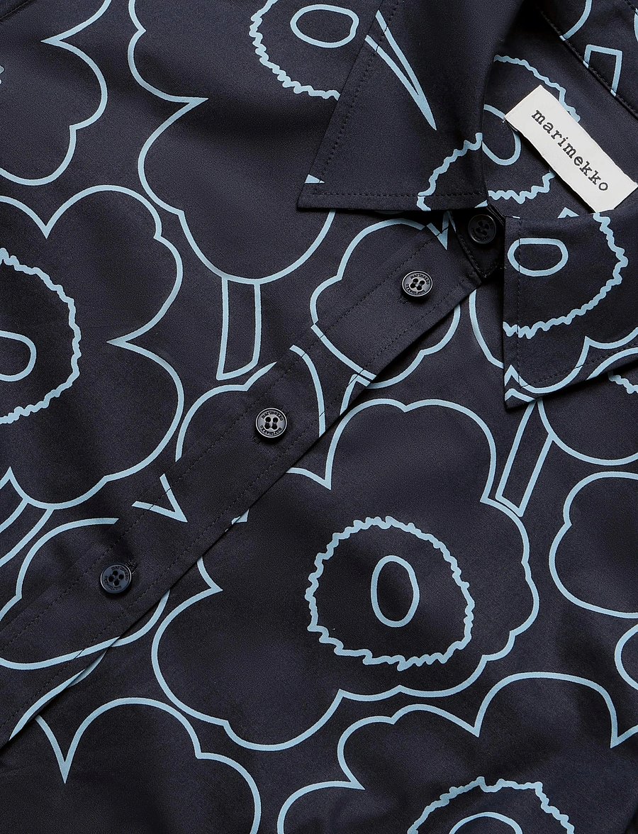 Marimekko - INNOTA PIIRTO UNIKKO - pitkähihaiset kauluspaidat - dark blue, light blue - 5