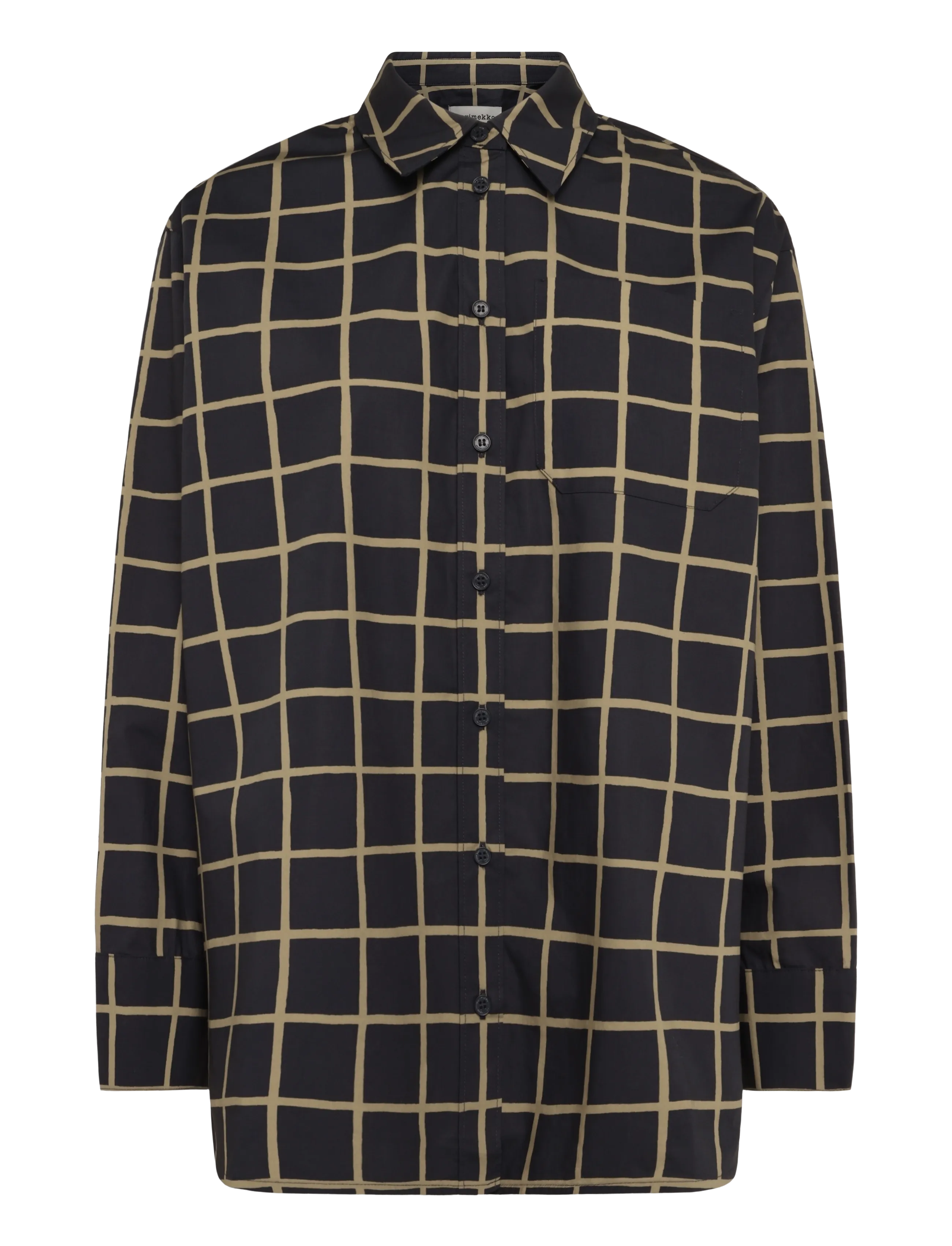 Marimekko TÄHDELLÄ ISO RUUTU - Bluser & Skjorter - DARK BLUE, OLIVE GREEN / navy