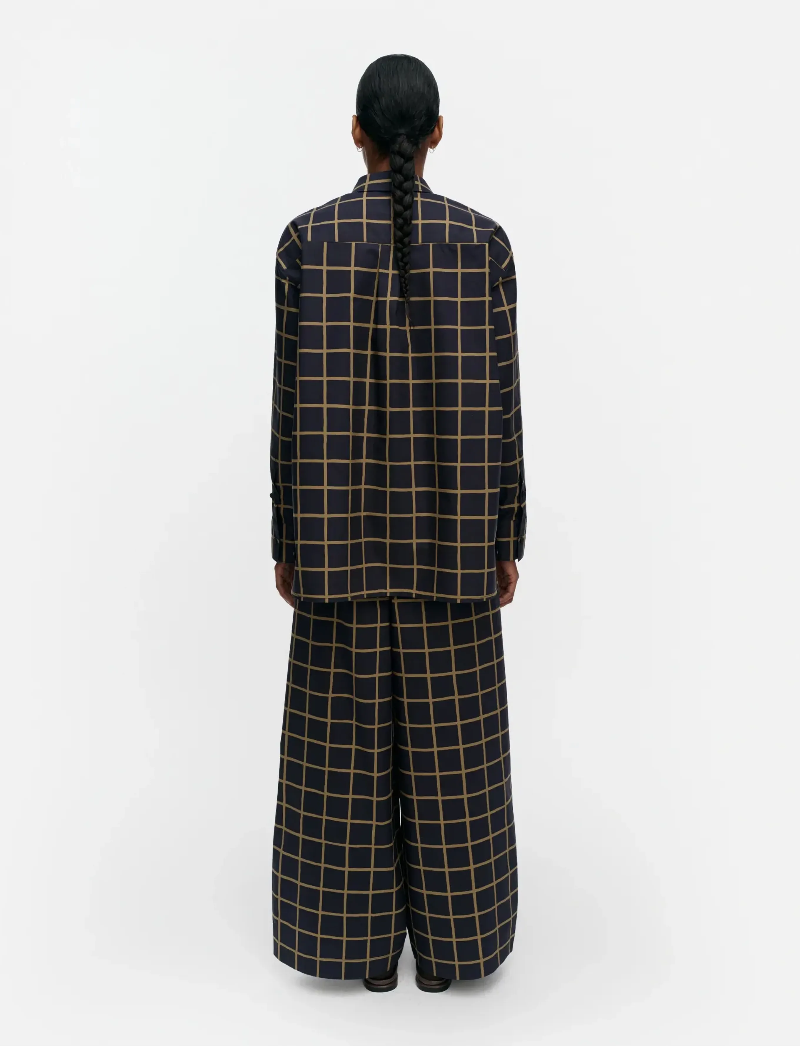 Marimekko - TÄHDELLÄ ISO RUUTU - langærmede skjorter - dark blue, olive green - 4