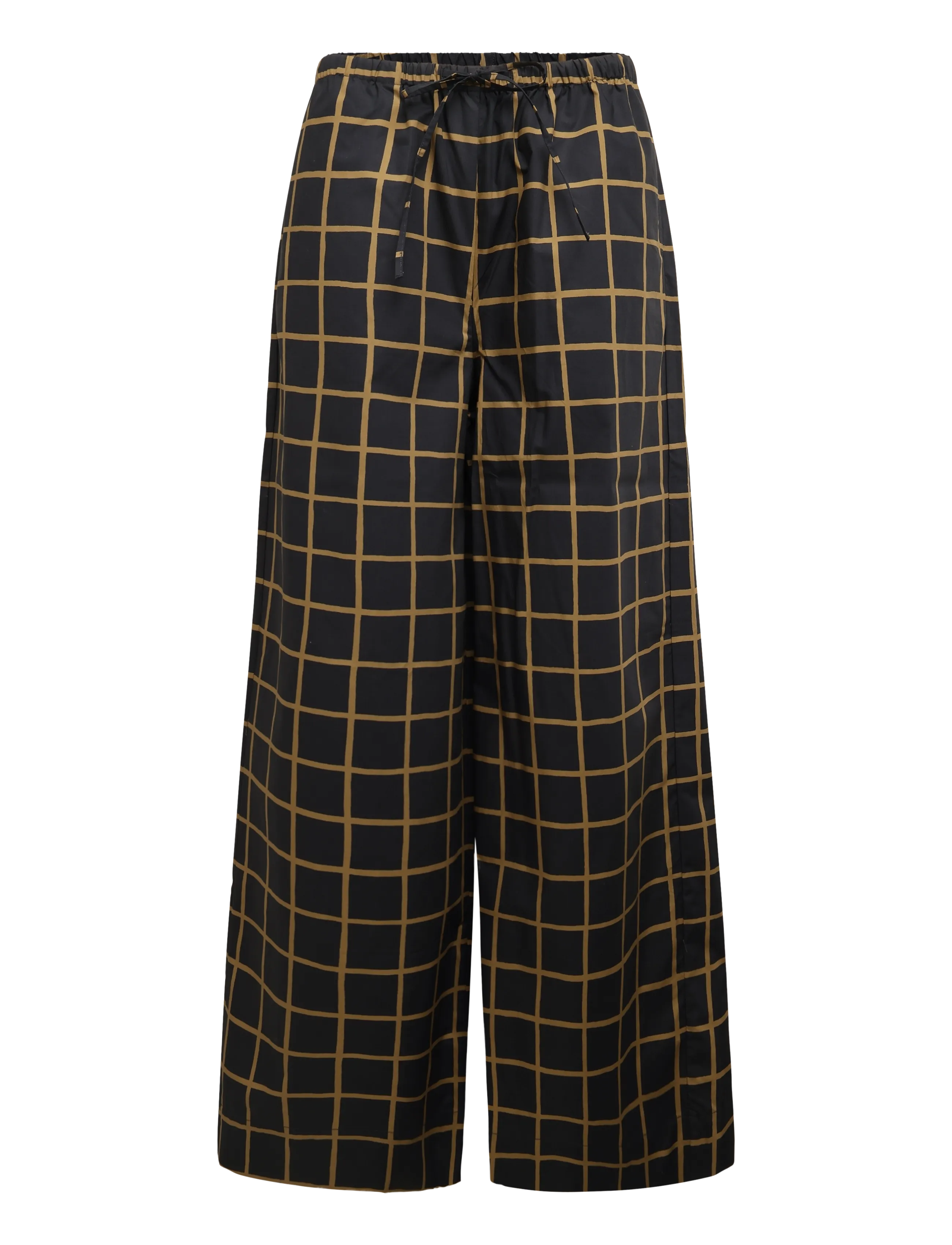 Marimekko - UKKONEN ISO RUUTU - vida byxor - dark blue, olive green - 1