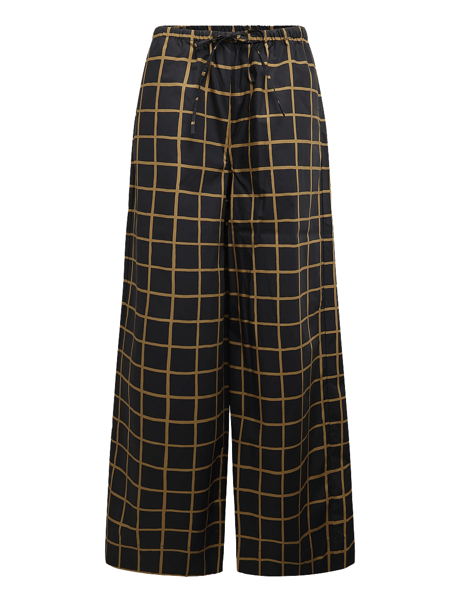 Marimekko - UKKONEN ISO RUUTU - vida byxor - dark blue, olive green - 1