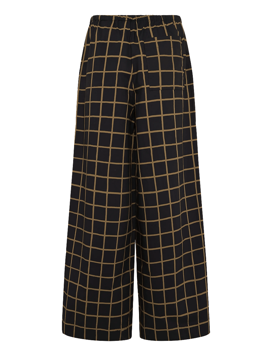 Marimekko - UKKONEN ISO RUUTU - vida byxor - dark blue, olive green - 2