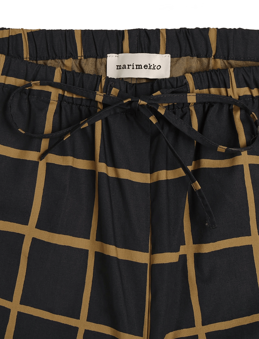 Marimekko - UKKONEN ISO RUUTU - vida byxor - dark blue, olive green - 5