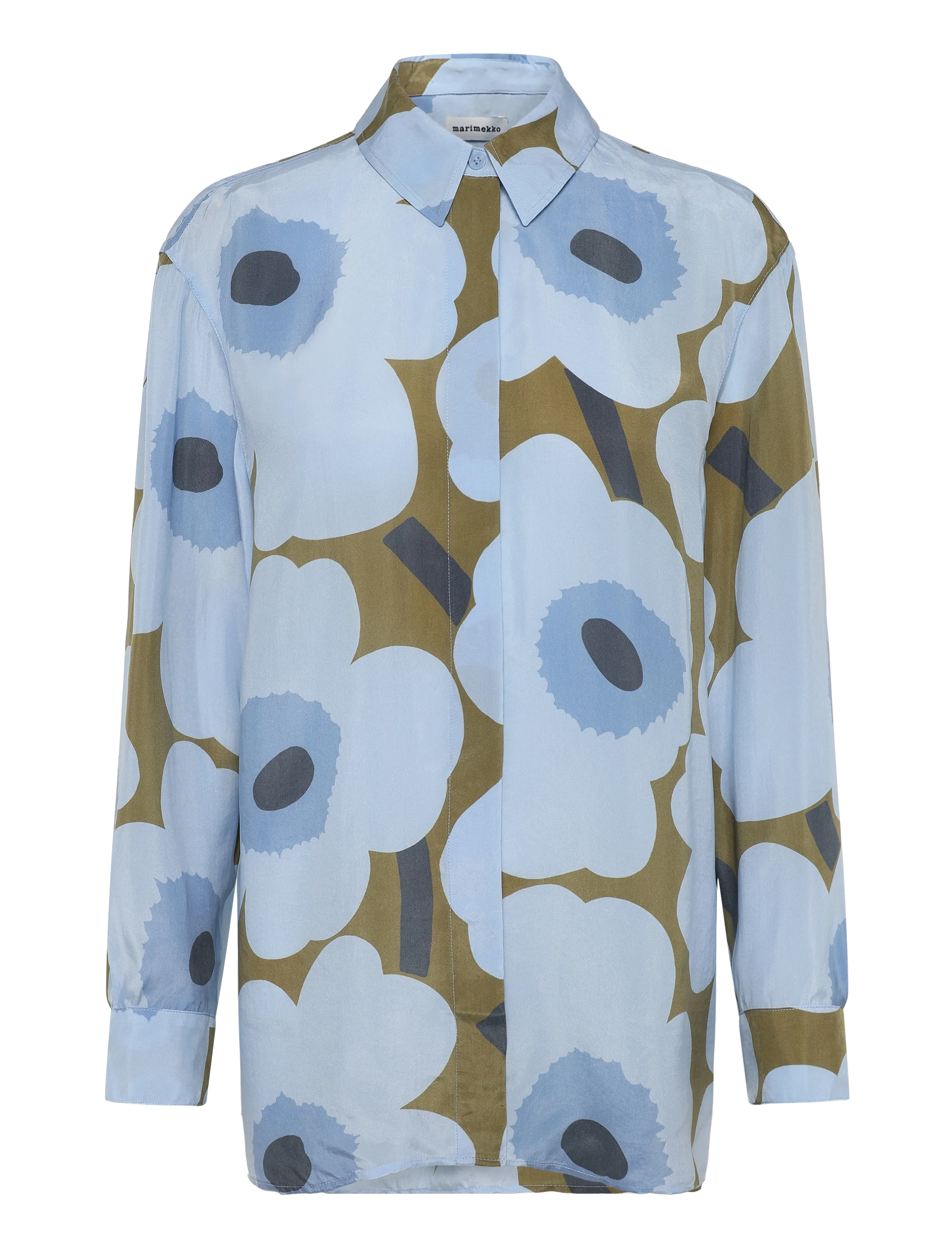 Marimekko JÄRKI UNIKKO - Särgid - LIGHT BLUE, OLIVE GREEN / blue