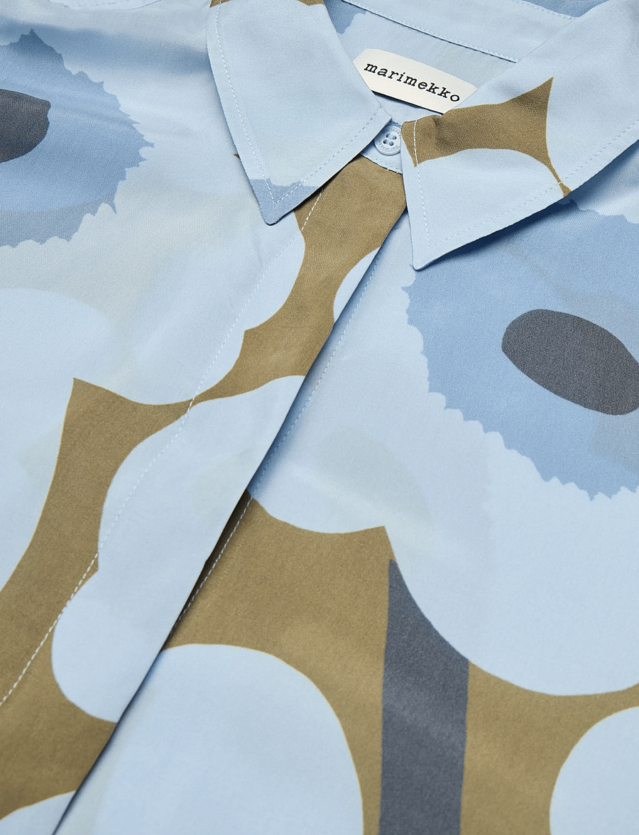 Marimekko - JÄRKI UNIKKO - langärmlige hemden - light blue, olive green - 5
