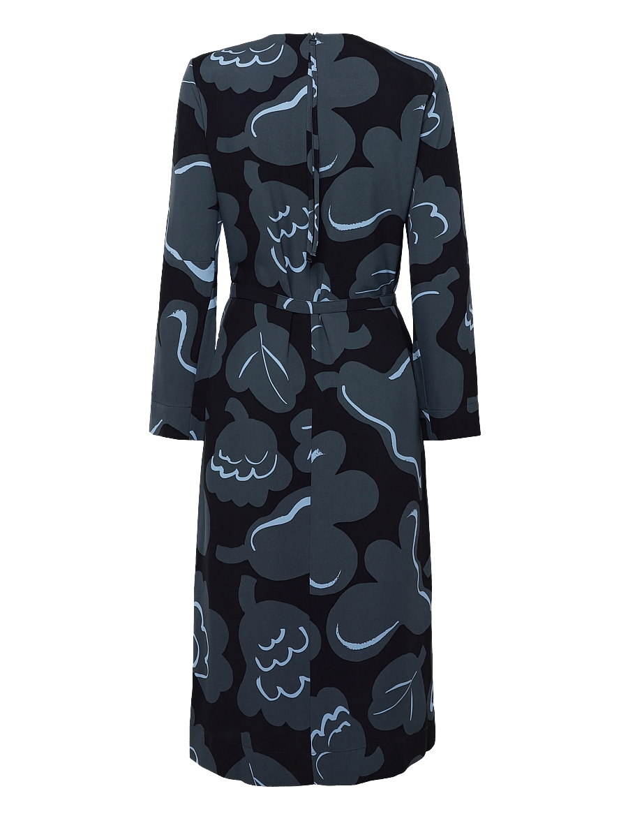 Marimekko - PUJOTUS KUKASTA KUKKAAN - midi kjoler - grey, dark blue, light blue - 2