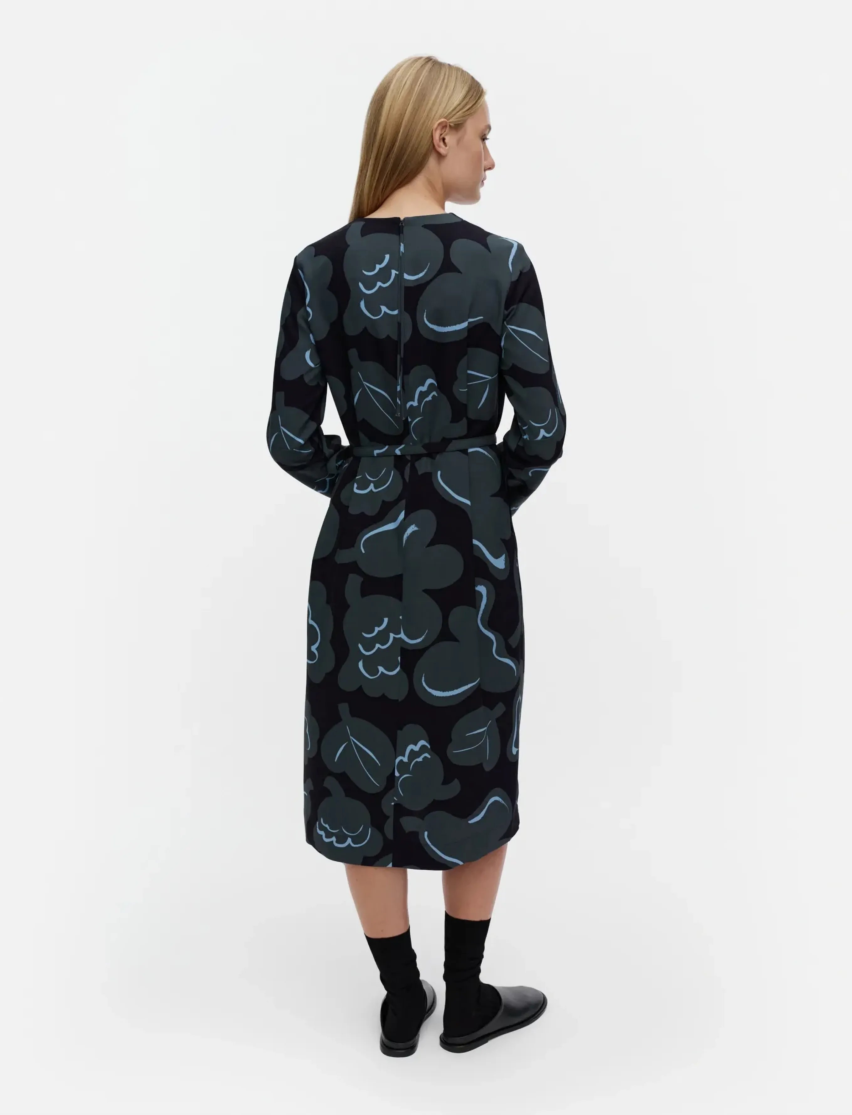 Marimekko - PUJOTUS KUKASTA KUKKAAN - grey, dark blue, light blue - 4