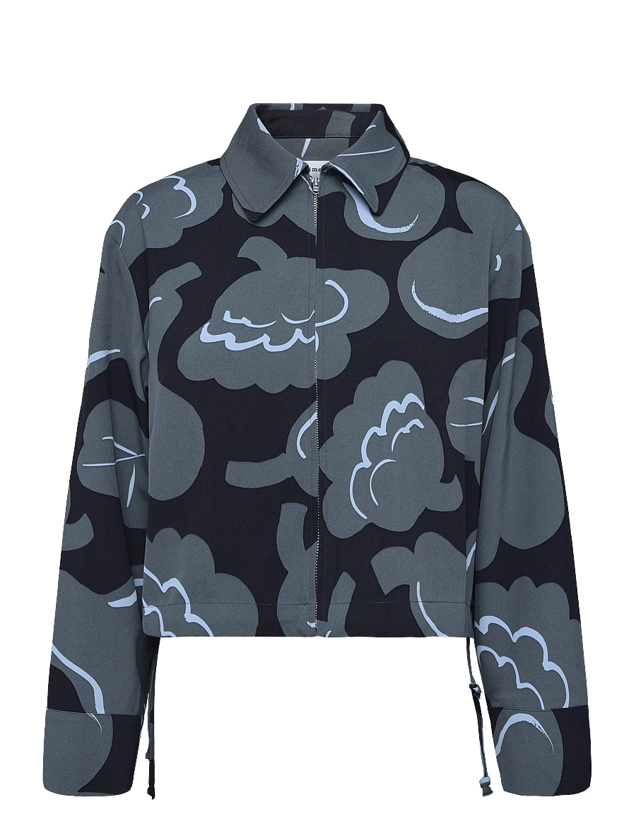 Marimekko - PULSSI KUKASTA KUKKAAN - leichte jacken - grey, dark blue, light blue - 1