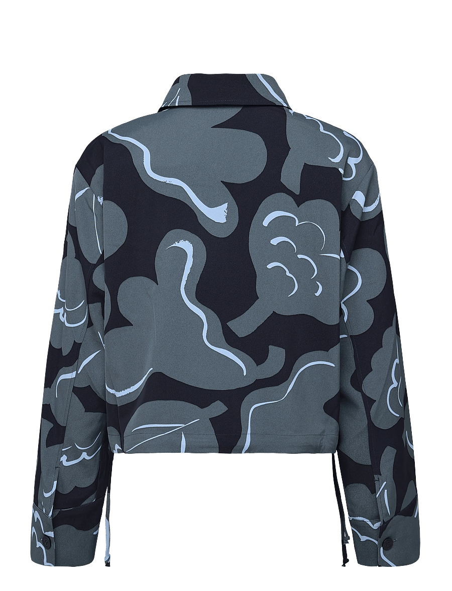 Marimekko - PULSSI KUKASTA KUKKAAN - leichte jacken - grey, dark blue, light blue - 2