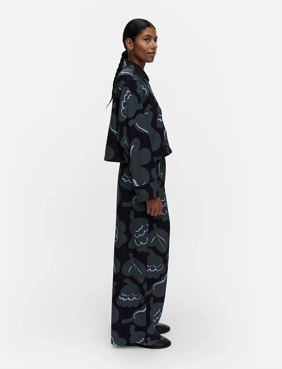 Marimekko - PULSSI KUKASTA KUKKAAN - leichte jacken - grey, dark blue, light blue - 3