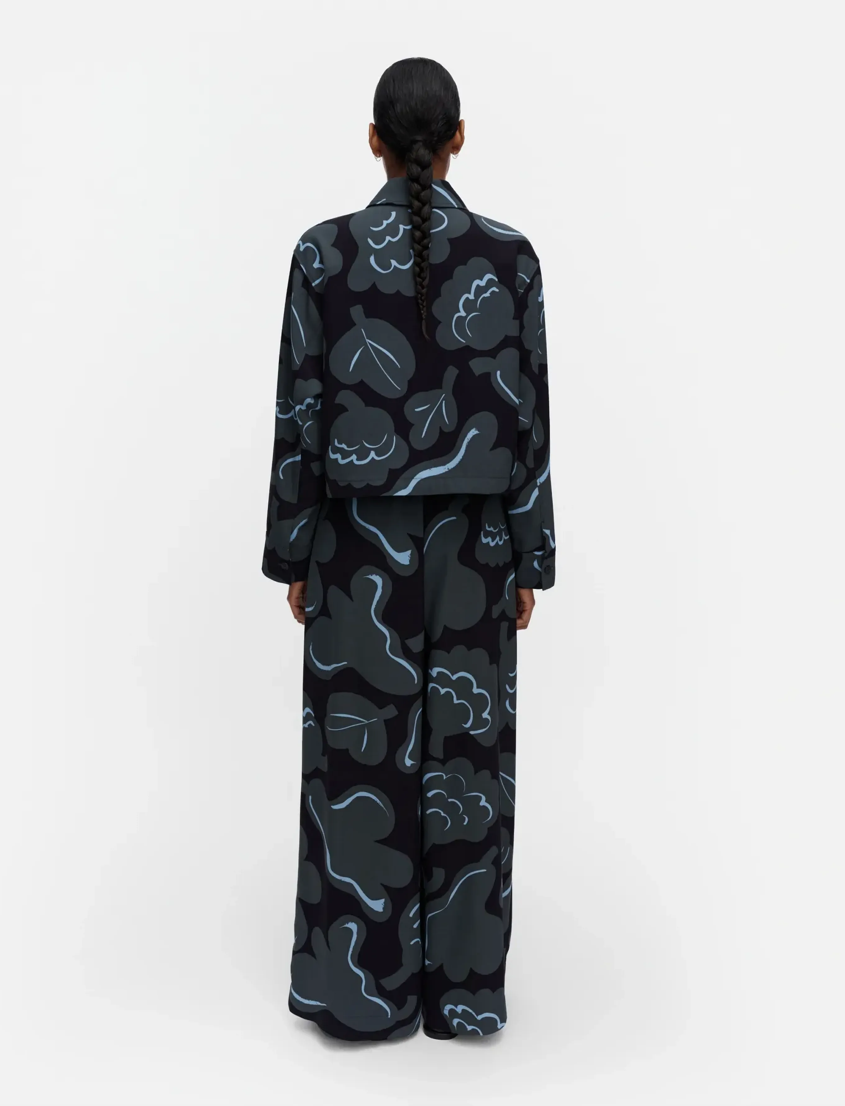 Marimekko - PULSSI KUKASTA KUKKAAN - leichte jacken - grey, dark blue, light blue - 4
