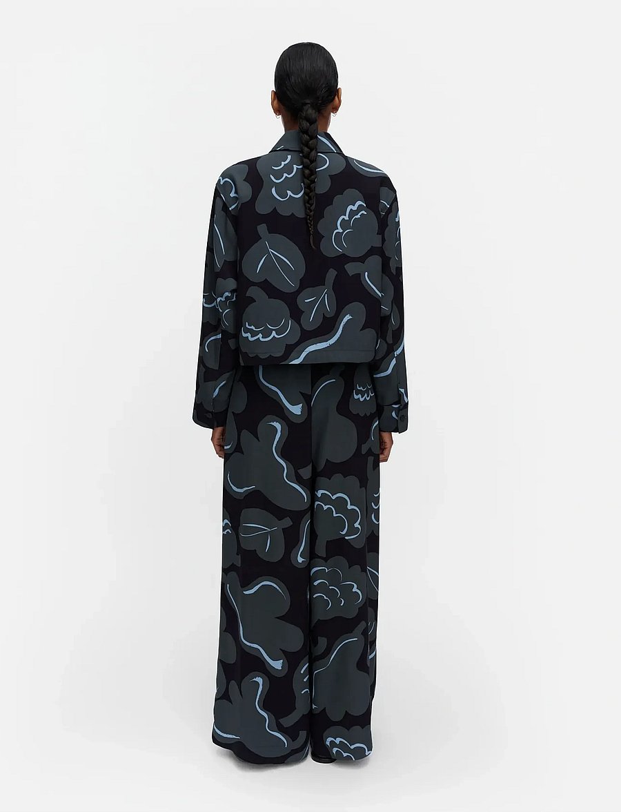 Marimekko - PULSSI KUKASTA KUKKAAN - leichte jacken - grey, dark blue, light blue - 4