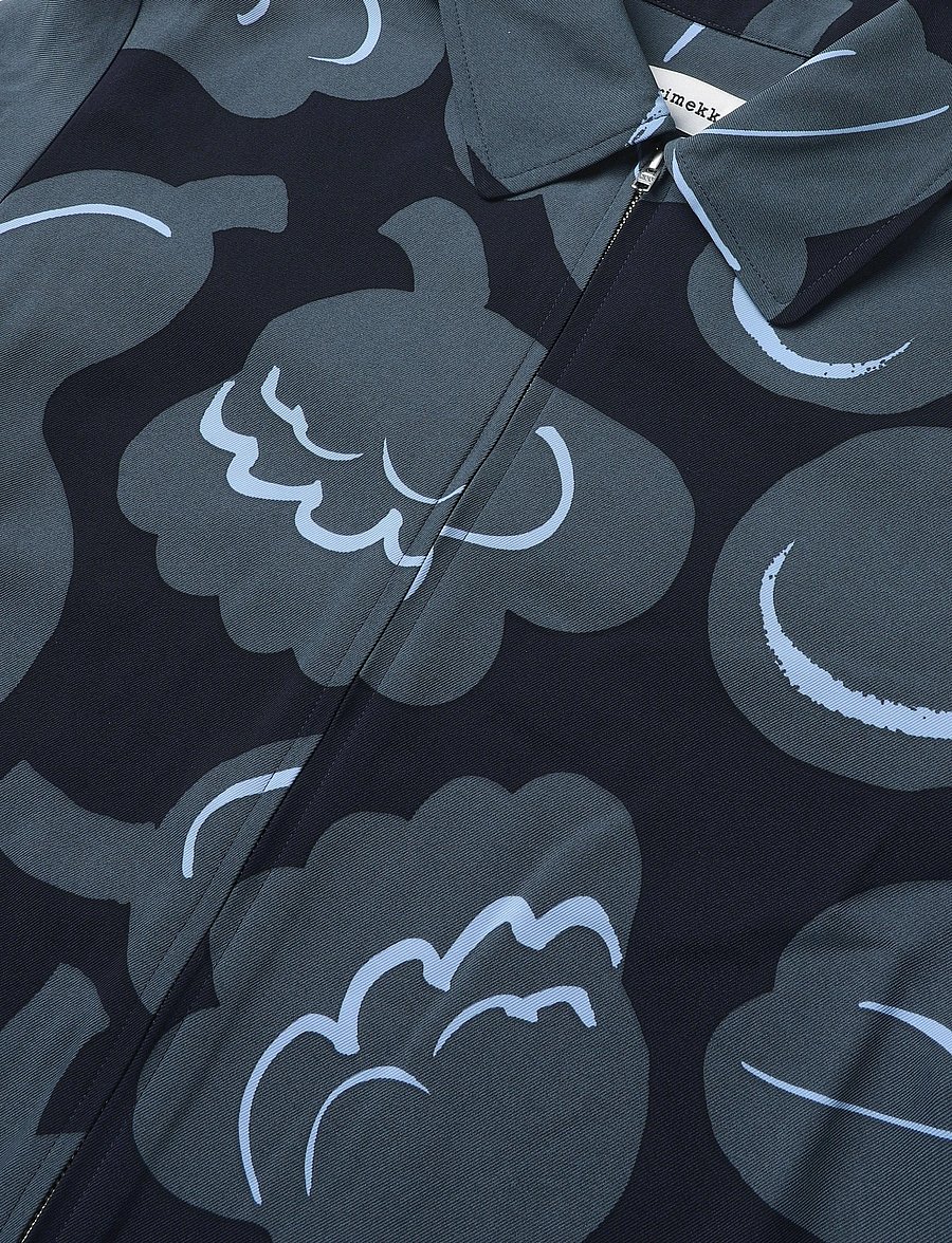 Marimekko - PULSSI KUKASTA KUKKAAN - leichte jacken - grey, dark blue, light blue - 5