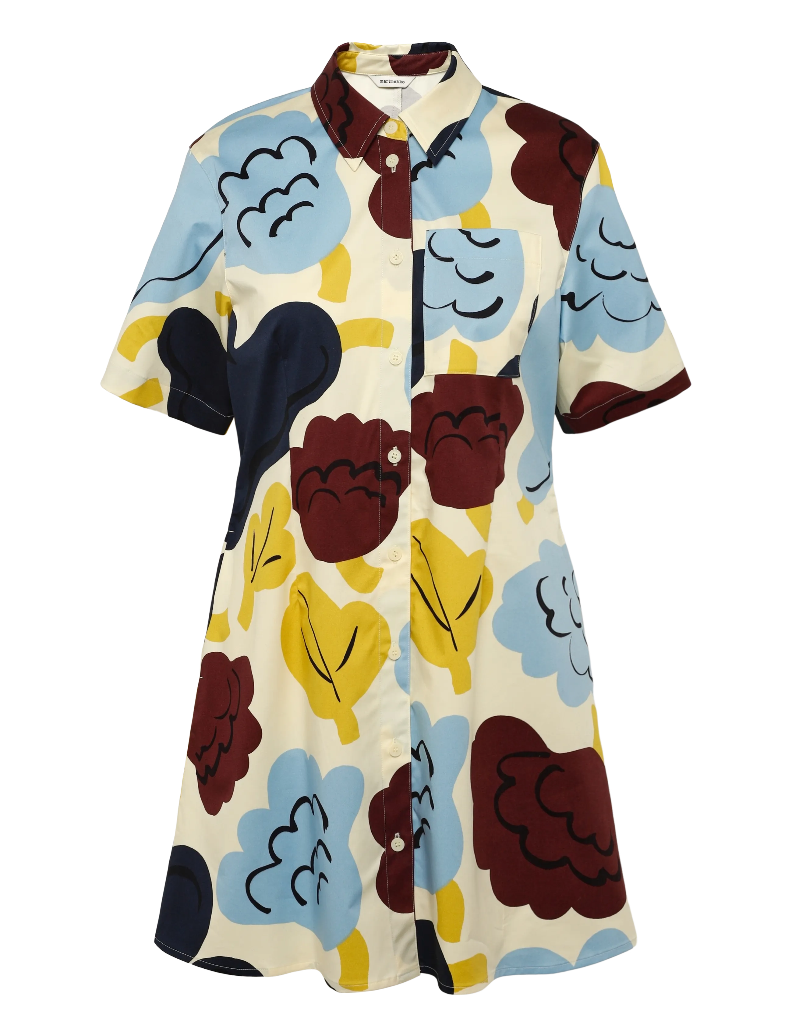 Marimekko - SEIKKAILU KUKASTA KUKKAAN - lt. yellow, lt. blue, dk. blue - 1