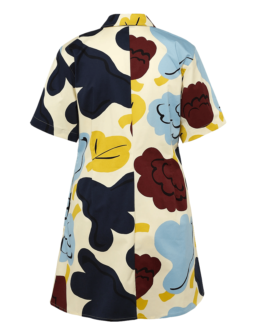 Marimekko - SEIKKAILU KUKASTA KUKKAAN - hemdkleider - lt. yellow, lt. blue, dk. blue - 2