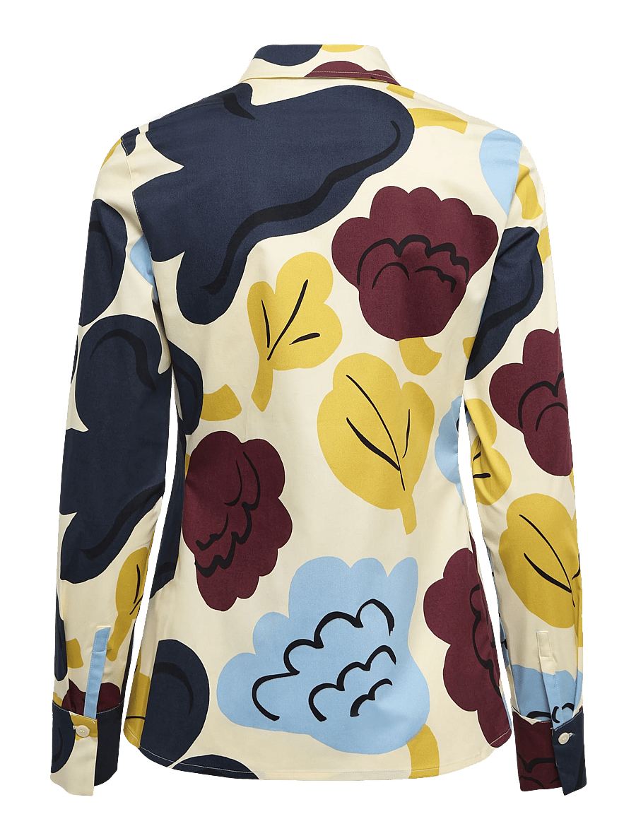 Marimekko - SPONTAANI KUKASTA KUKKAAN - pikkade varrukatega särgid - lt. yellow, lt. blue, dk. blue - 2