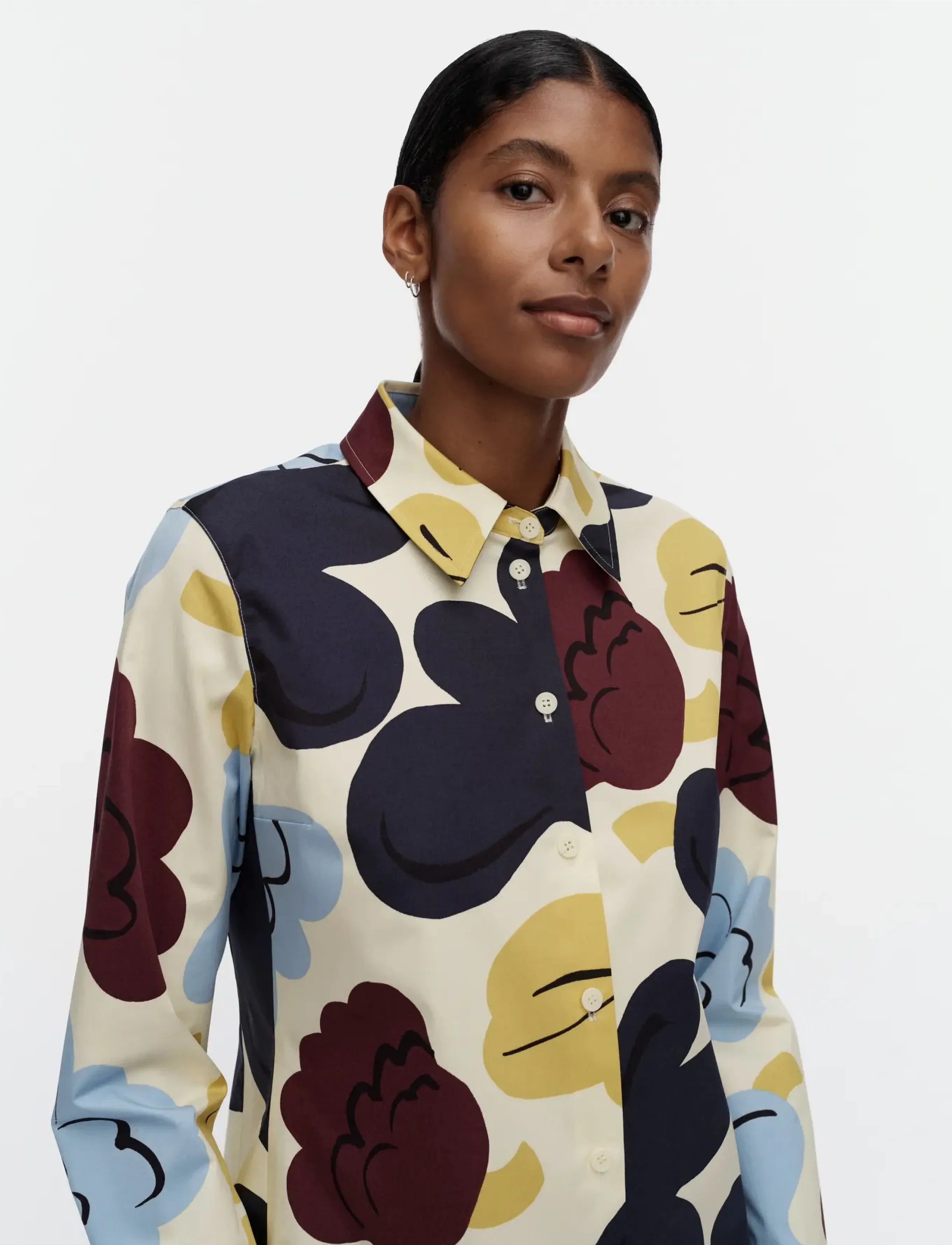 Marimekko - SPONTAANI KUKASTA KUKKAAN - lt. yellow, lt. blue, dk. blue - 3