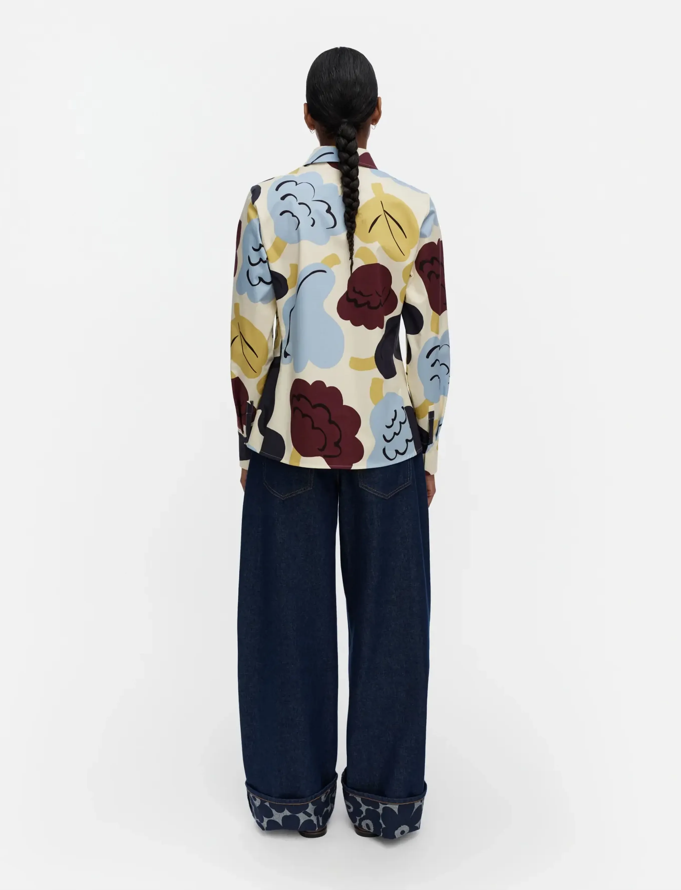 Marimekko - SPONTAANI KUKASTA KUKKAAN - lt. yellow, lt. blue, dk. blue - 4