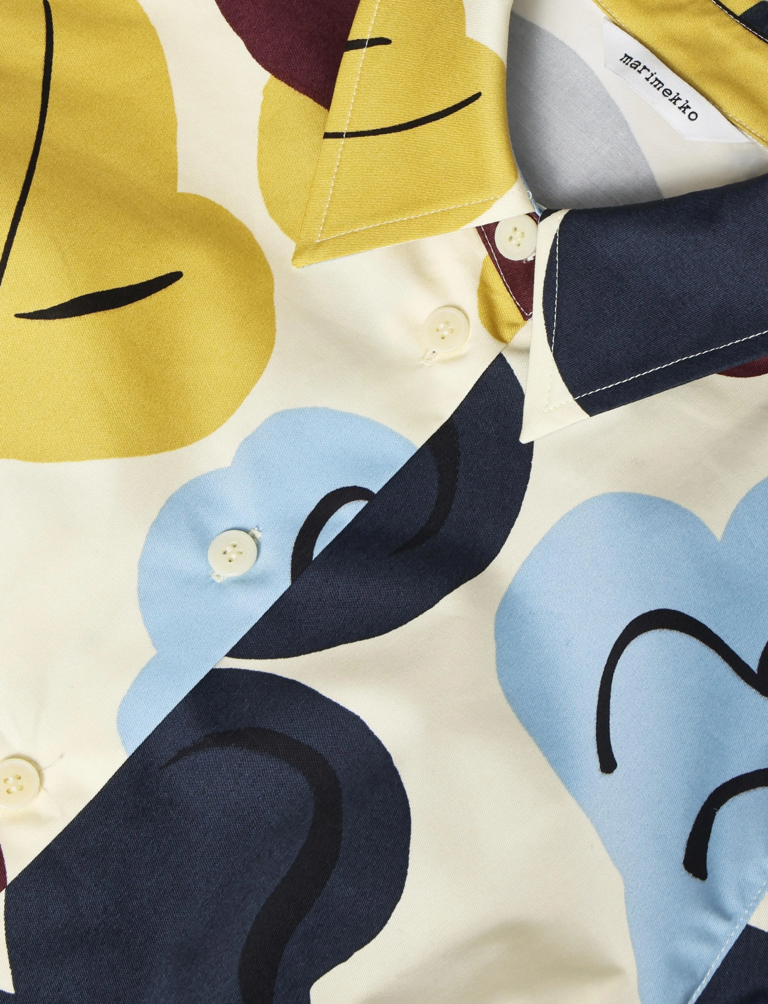 Marimekko - SPONTAANI KUKASTA KUKKAAN - lt. yellow, lt. blue, dk. blue - 5