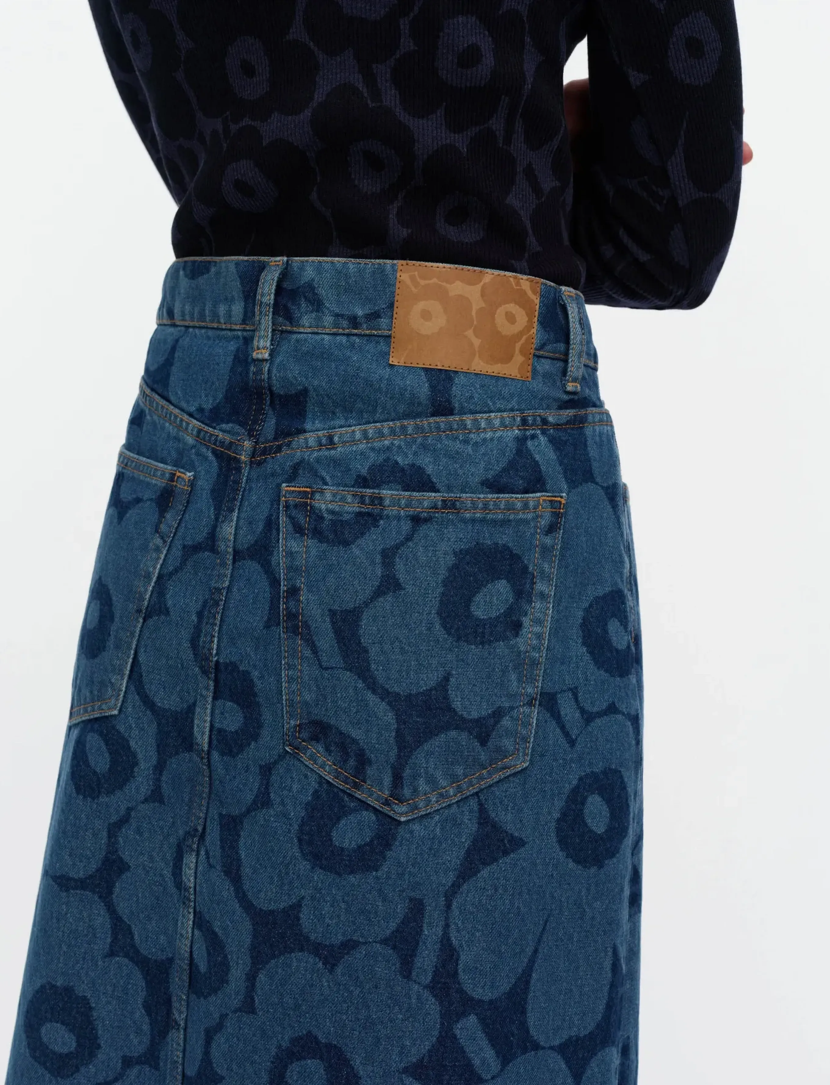 Marimekko - MARIDENIM KUVASTUMA UNIKKO - jeansröcke - mid indigo - 3