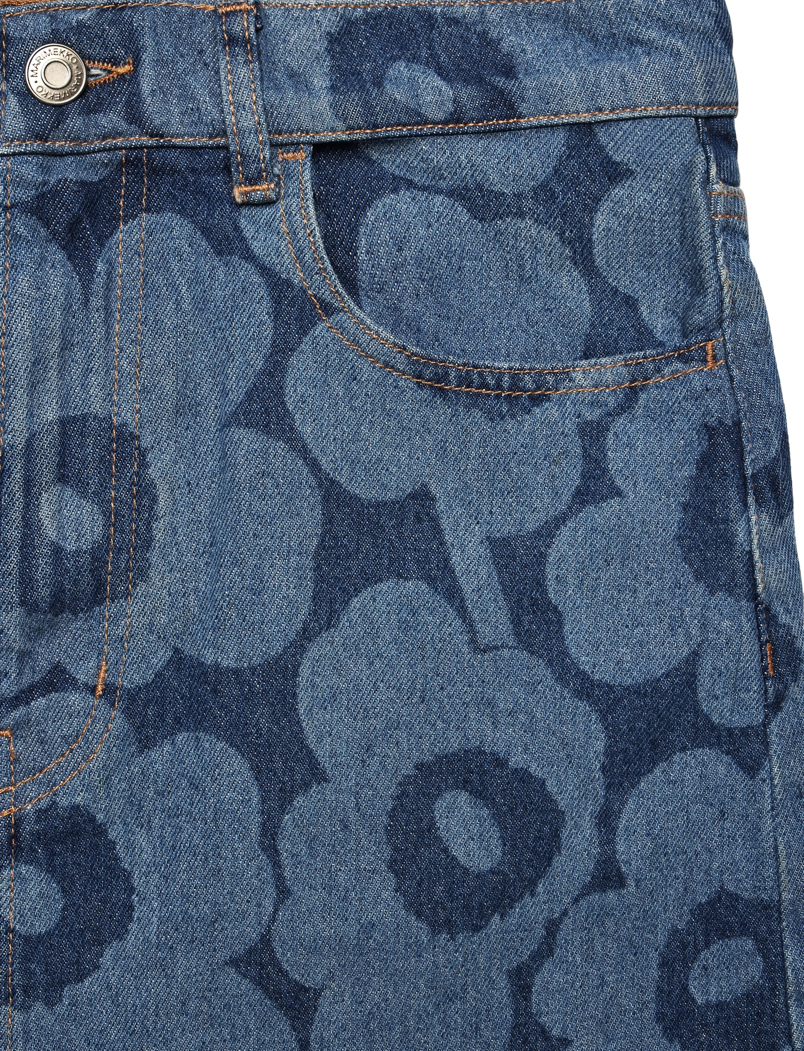 Marimekko - MARIDENIM KUVASTUMA UNIKKO - jeansröcke - mid indigo - 5
