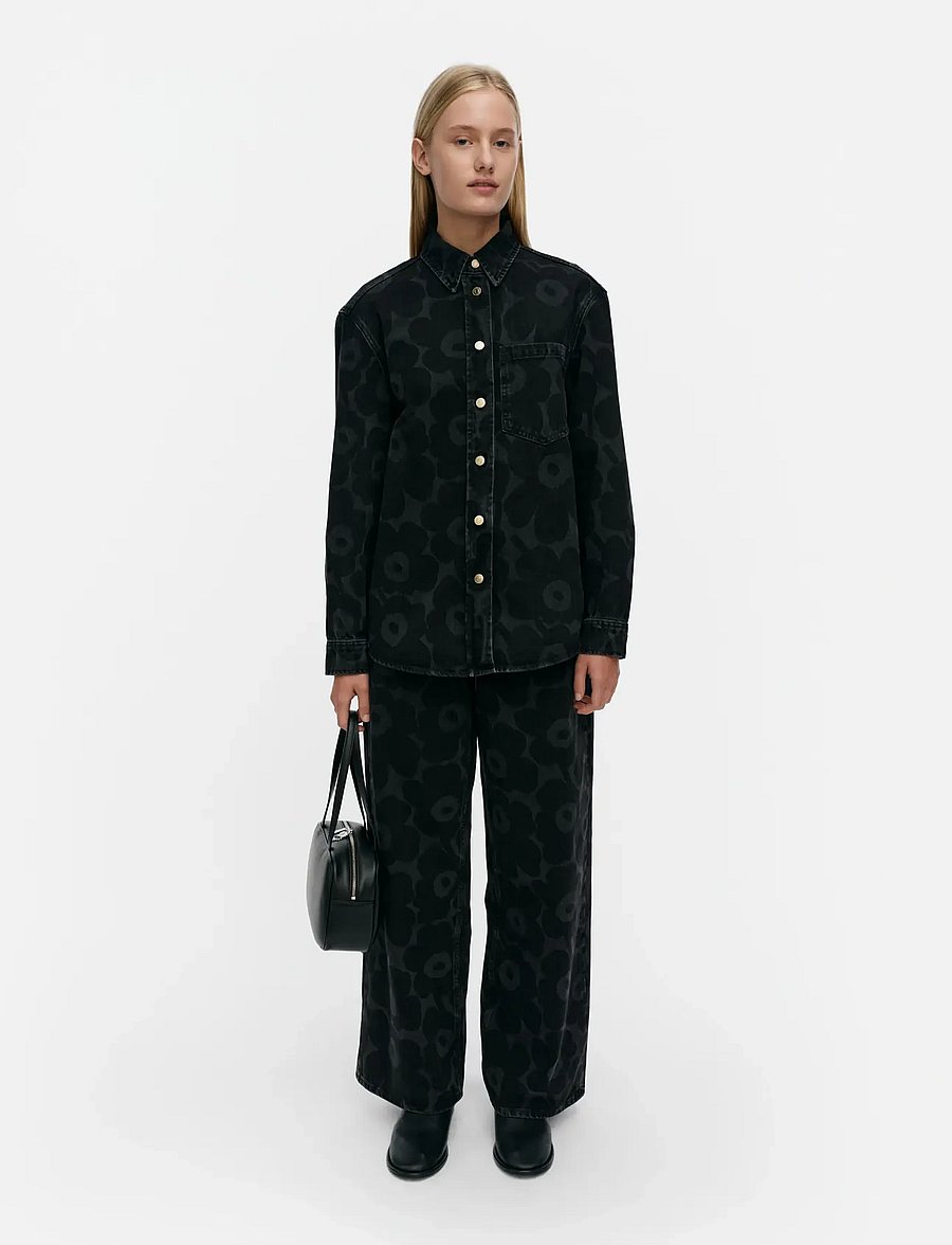 Marimekko - MARIDENIM VAIHE UNIKKO - jeansskjortor - washed black - 0