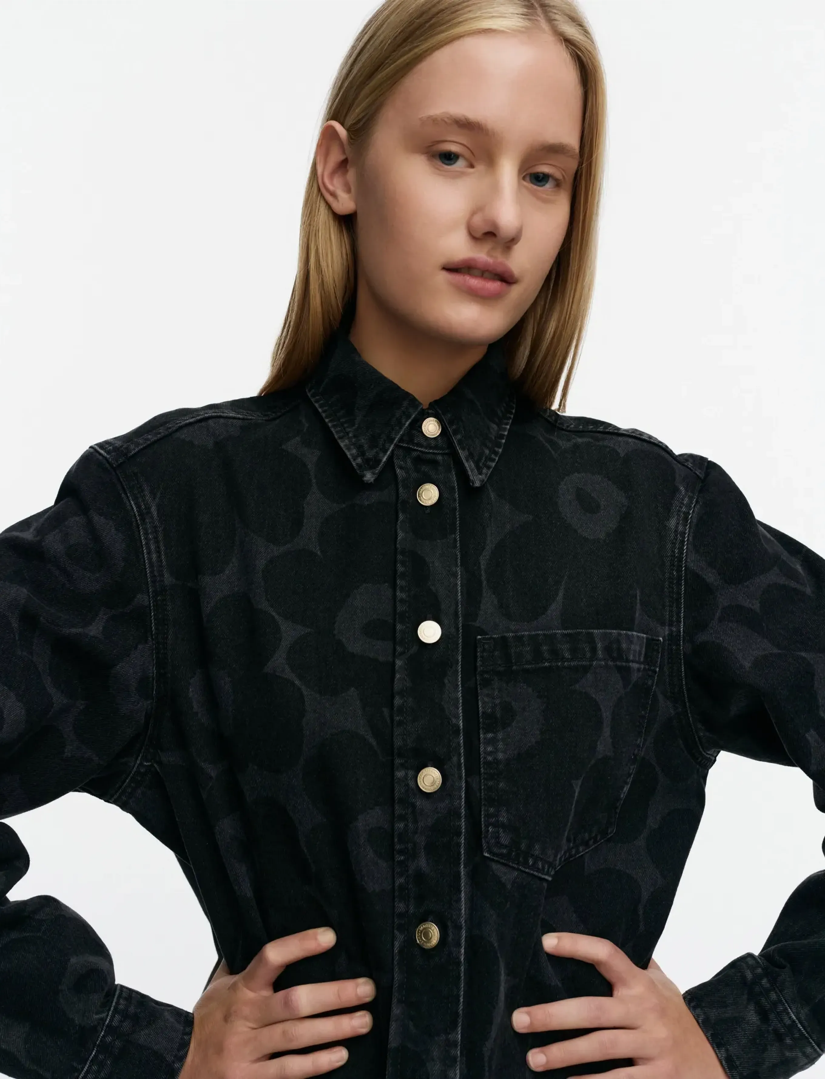 Marimekko - MARIDENIM VAIHE UNIKKO - jeansskjortor - washed black - 3