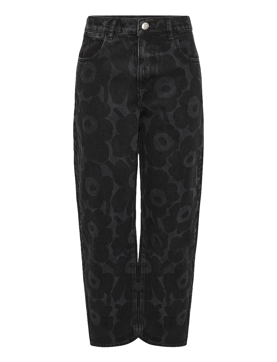 Marimekko - MARIDENIM BARREL UNIKKO - barrel jeans - washed black - 1