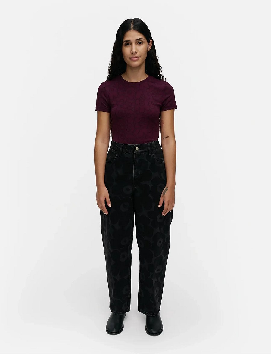 Marimekko - MARIDENIM BARREL UNIKKO - barrel jeans - washed black - 0