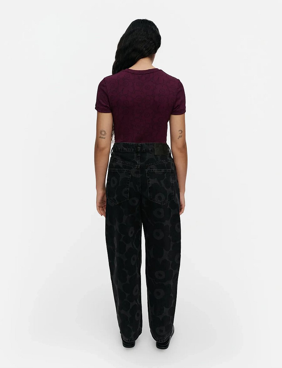 Marimekko - MARIDENIM BARREL UNIKKO - barrel jeans - washed black - 4