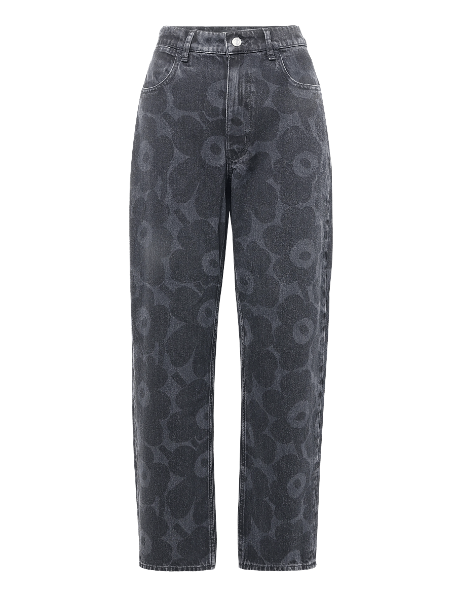 Marimekko - MARIDENIM BARREL UNIKKO L - barrel jeans - washed black - 1