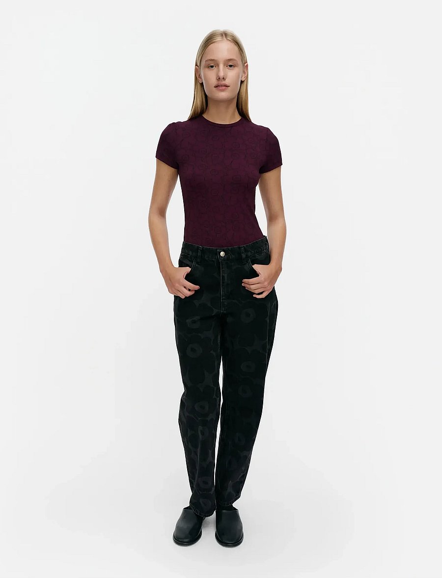 Marimekko - MARIDENIM BARREL UNIKKO L - barrel jeans - washed black - 0