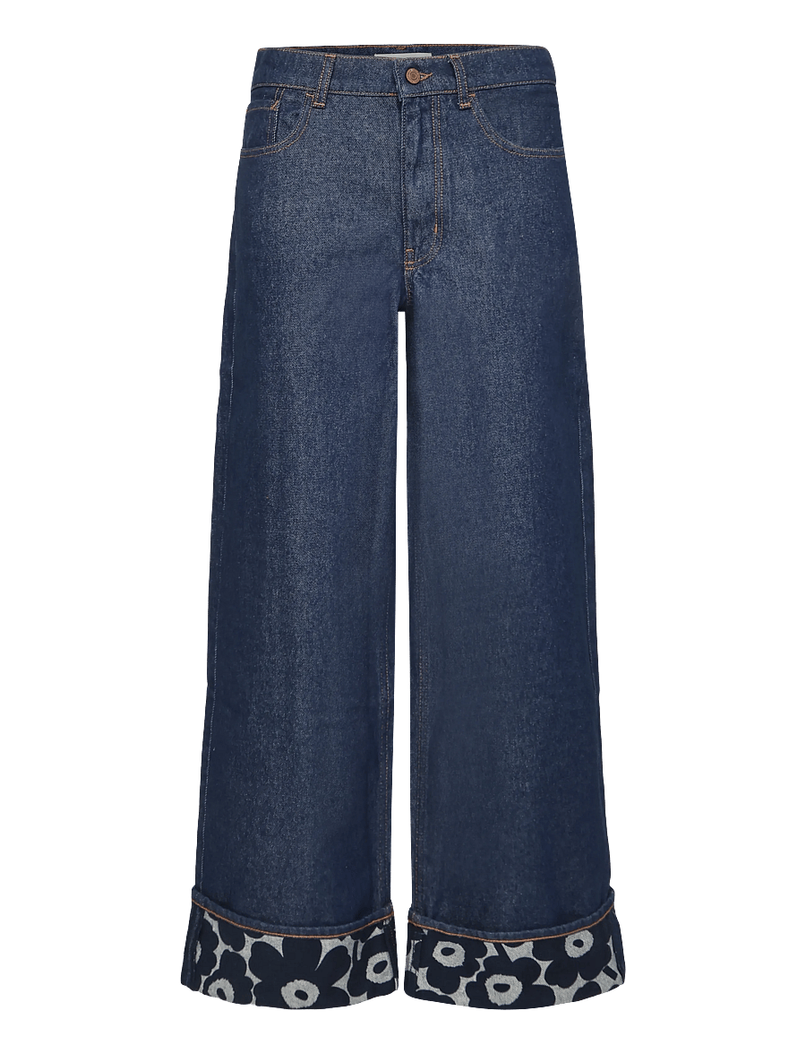 Marimekko - MARIDENIM LOOSE MINI UNIKKO - laia säärega teksad - dark indigo - 1