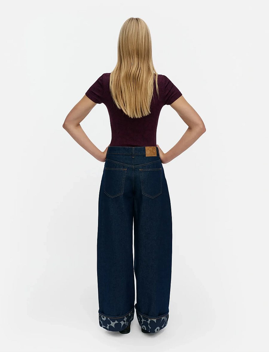 Marimekko - MARIDENIM LOOSE MINI UNIKKO - laia säärega teksad - dark indigo - 4