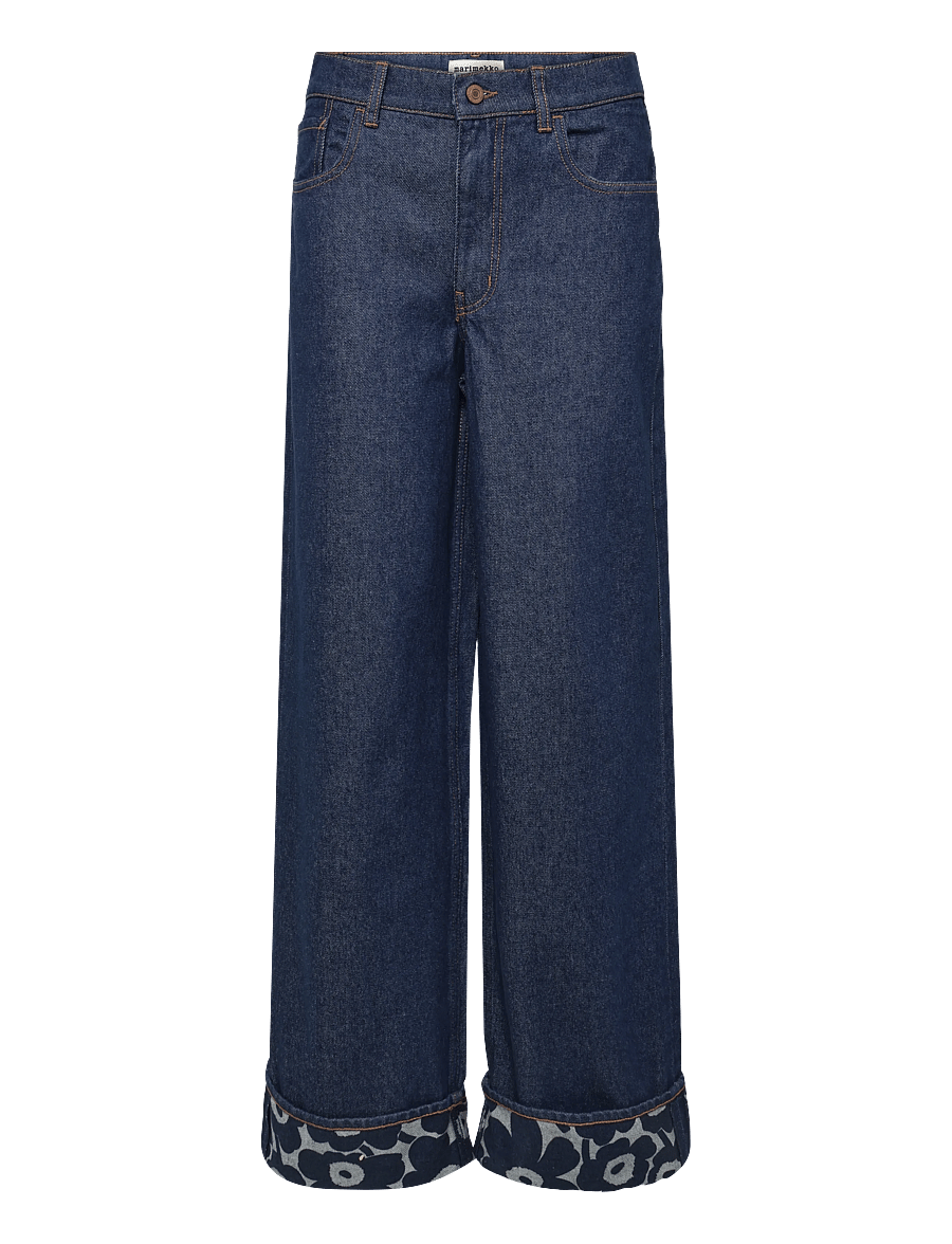 Marimekko - MARIDENIM LOOSE MINI UNIKKO L - laia säärega teksad - dark indigo - 1