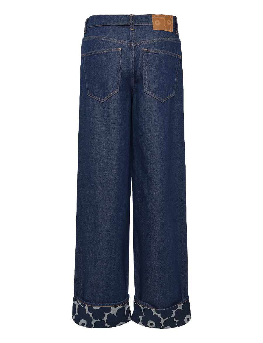 Marimekko - MARIDENIM LOOSE MINI UNIKKO L - laia säärega teksad - dark indigo - 2