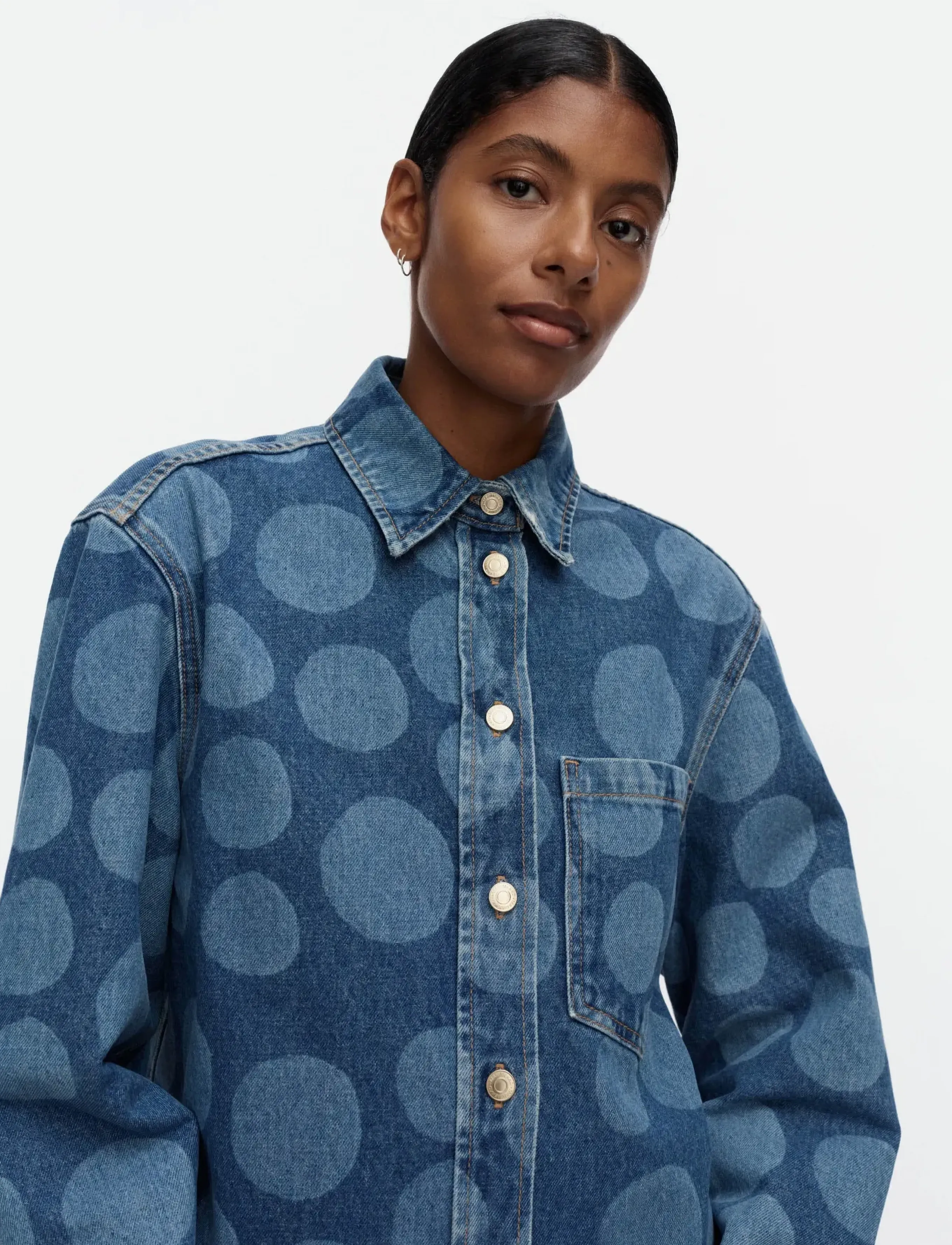 Marimekko - MARIDENIM VAIHE PETROOLI - jeansskjortor - used indigo - 3