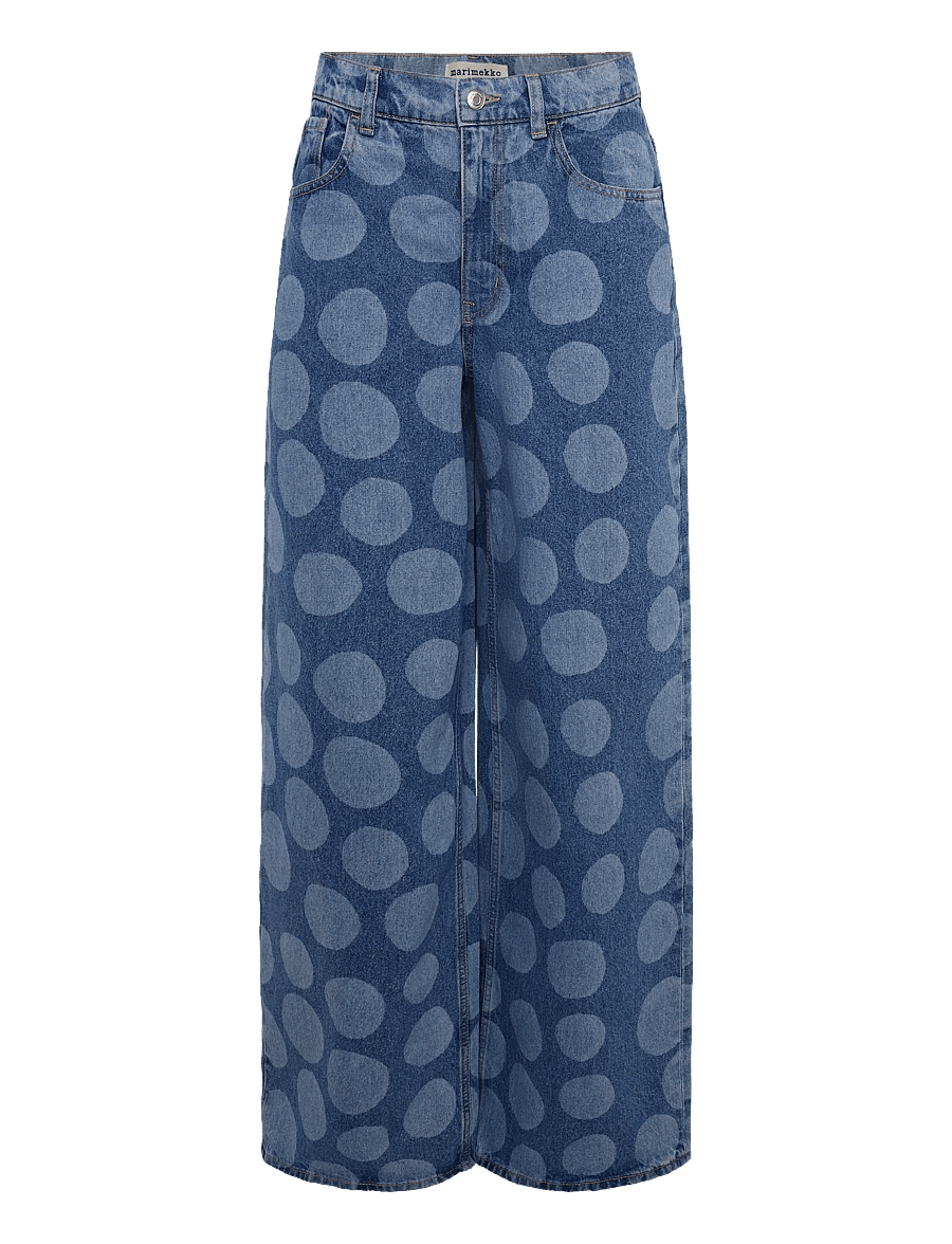Marimekko - MARIDENIM LOOSE PETROOLI - wide leg jeans - used indigo - 1
