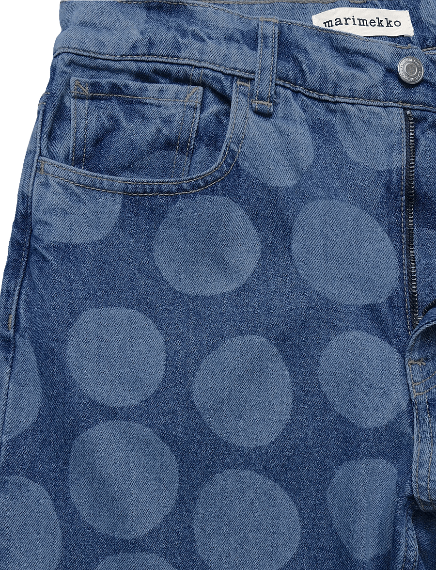 Marimekko - MARIDENIM LOOSE PETROOLI - wide leg jeans - used indigo - 5