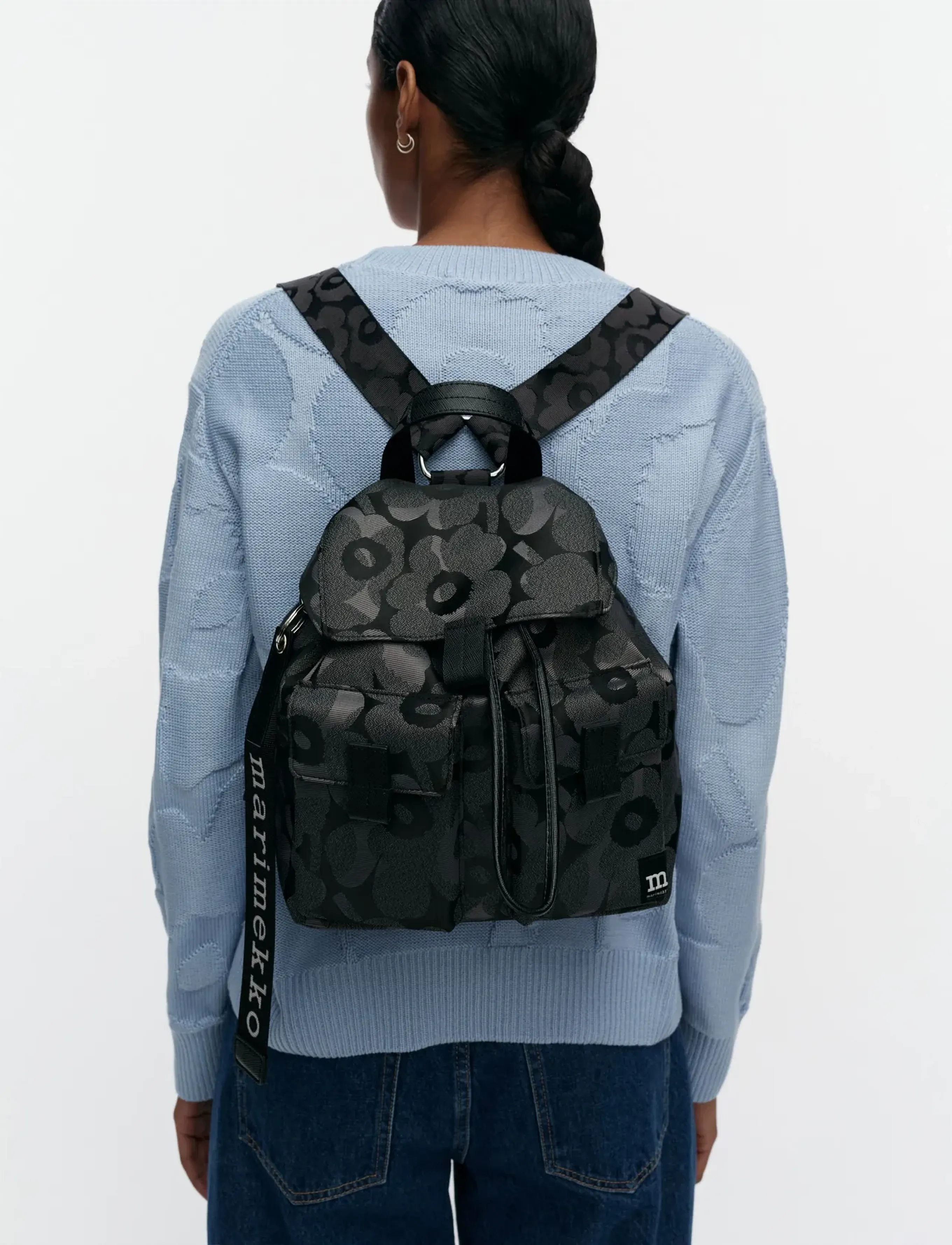 Marimekko Everything Backpack M Unikko, Mini Rygsæk, Grå, Str: ONE SIZE