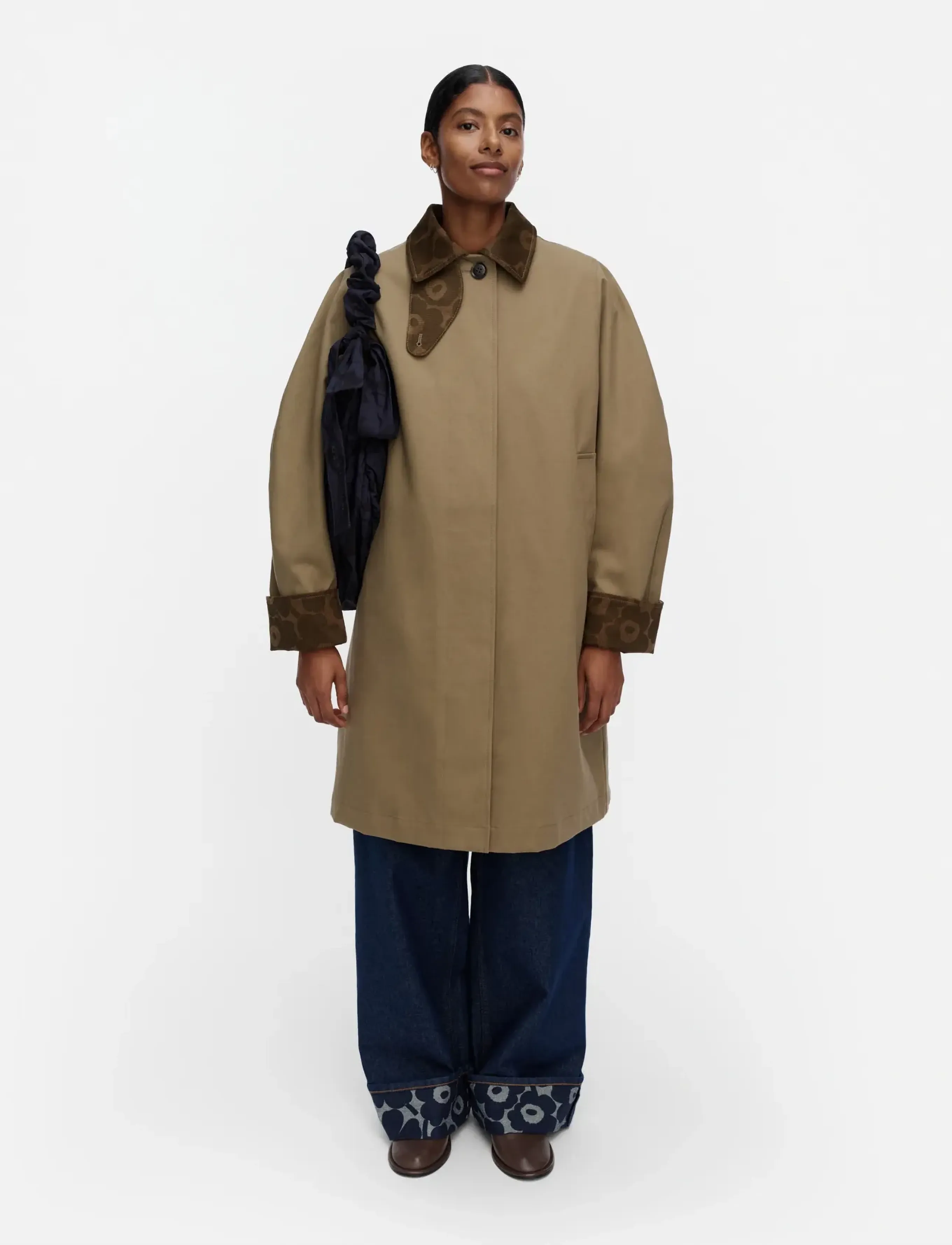 Marimekko EEPOS SOLID - Joped ja mantlid - BROWN, BROWN / brown