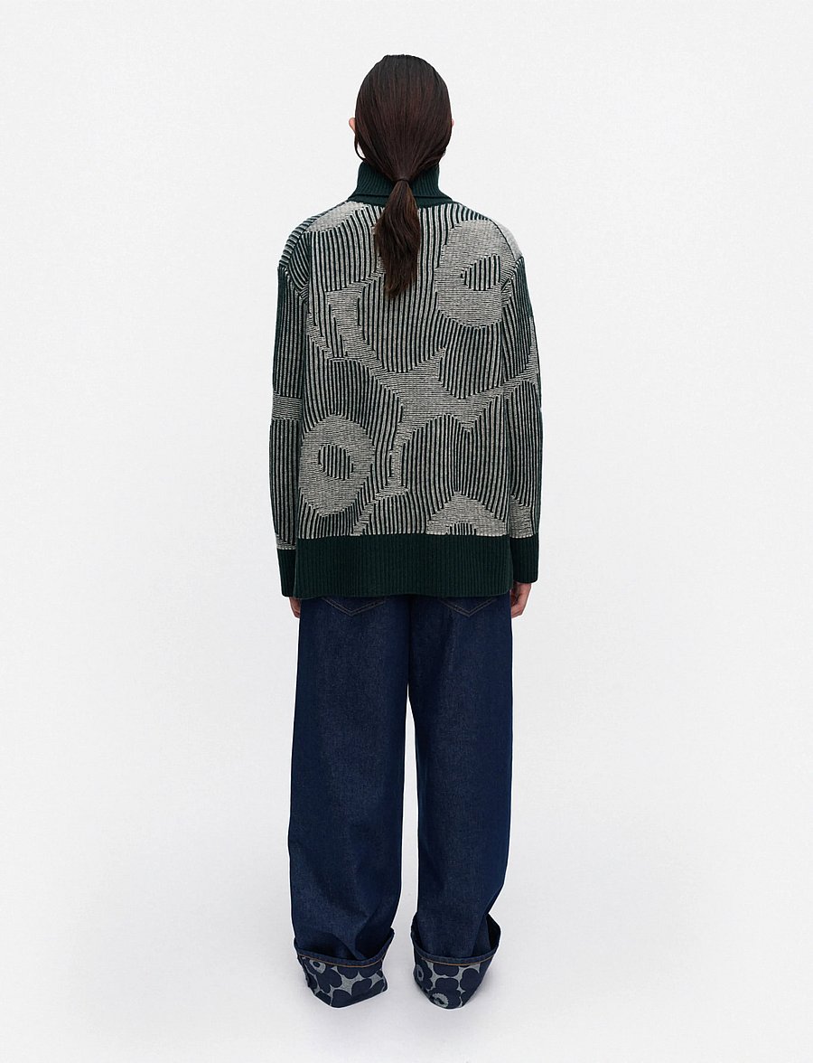 Marimekko - RWS VÄRÄHTELY UNIKKO - jumpers - dark green, off white - 4