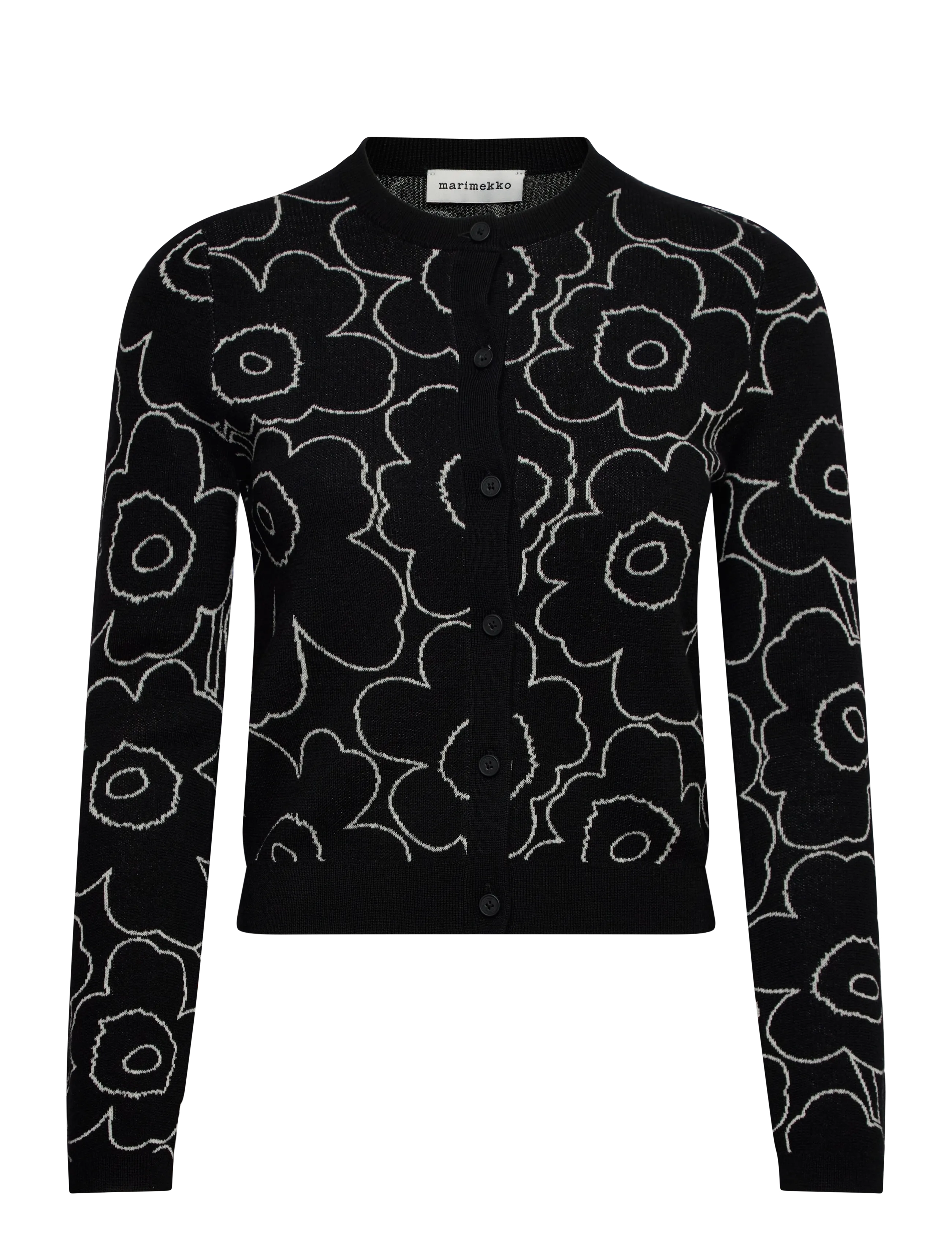 Marimekko VILLI PIIRTO UNIKKO - Strickjacken - BLACK, OFF WHITE / black